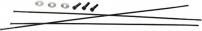 Sram Spokes & Nipples 3-pack 266mm Rise 60 26” F-Drive/R-Non-Drive CX-Ray Straight-Pull External Black