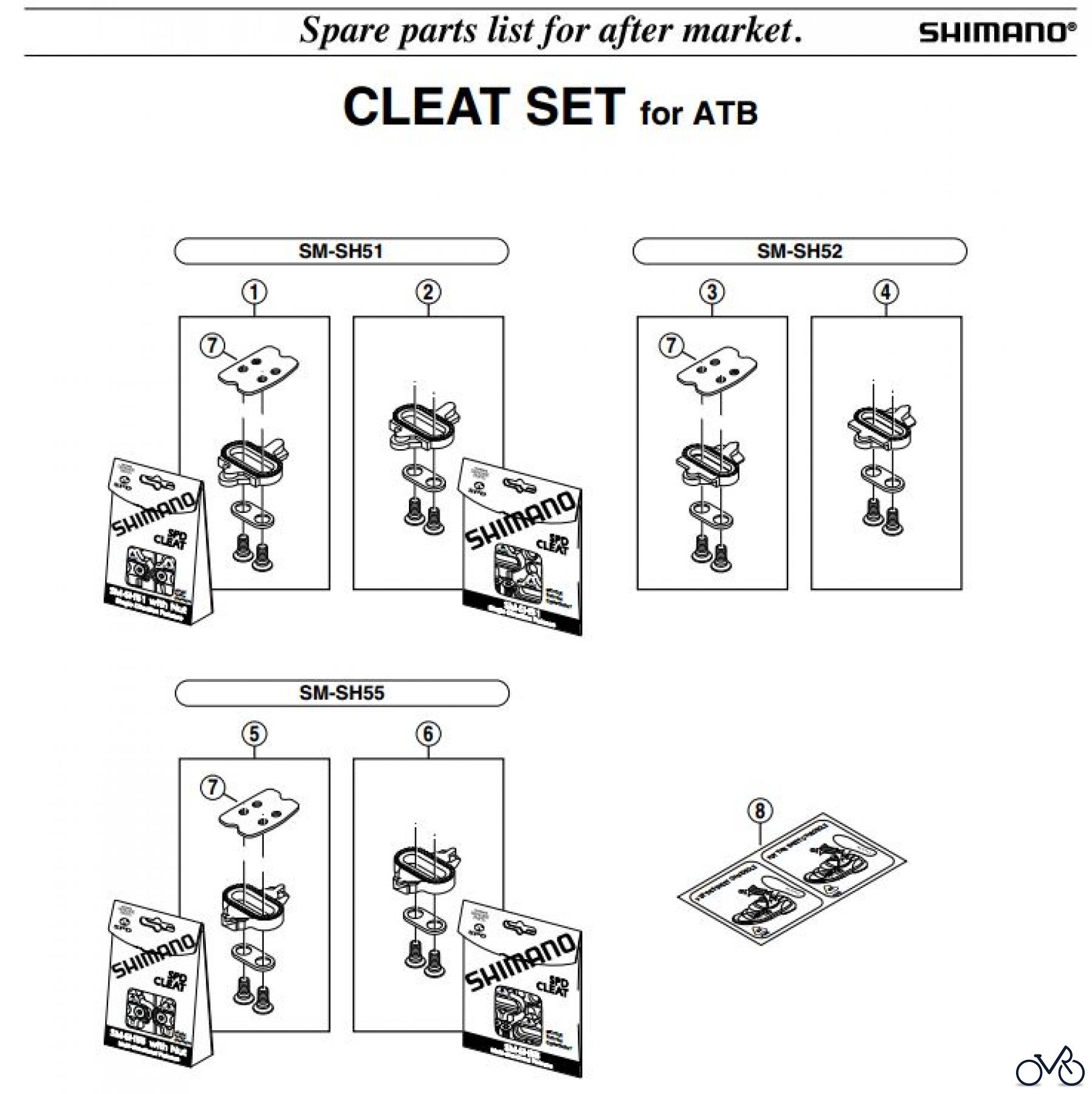 Shimano PD Pedal - Pedale Cleat-Set-For-ATB