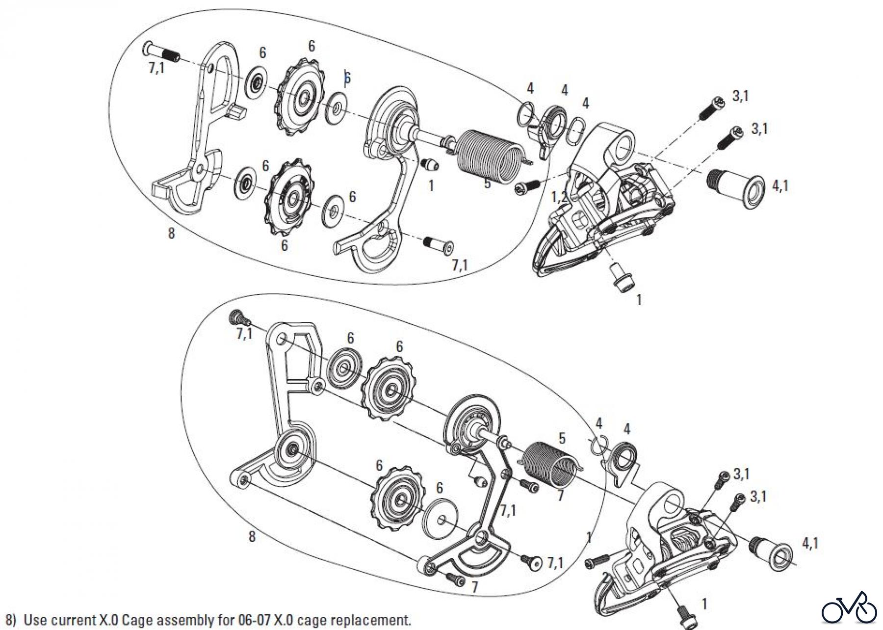 Sram Sram SRAM X.0 - REAR DERAILLEUR 3x9 (2006-2012)