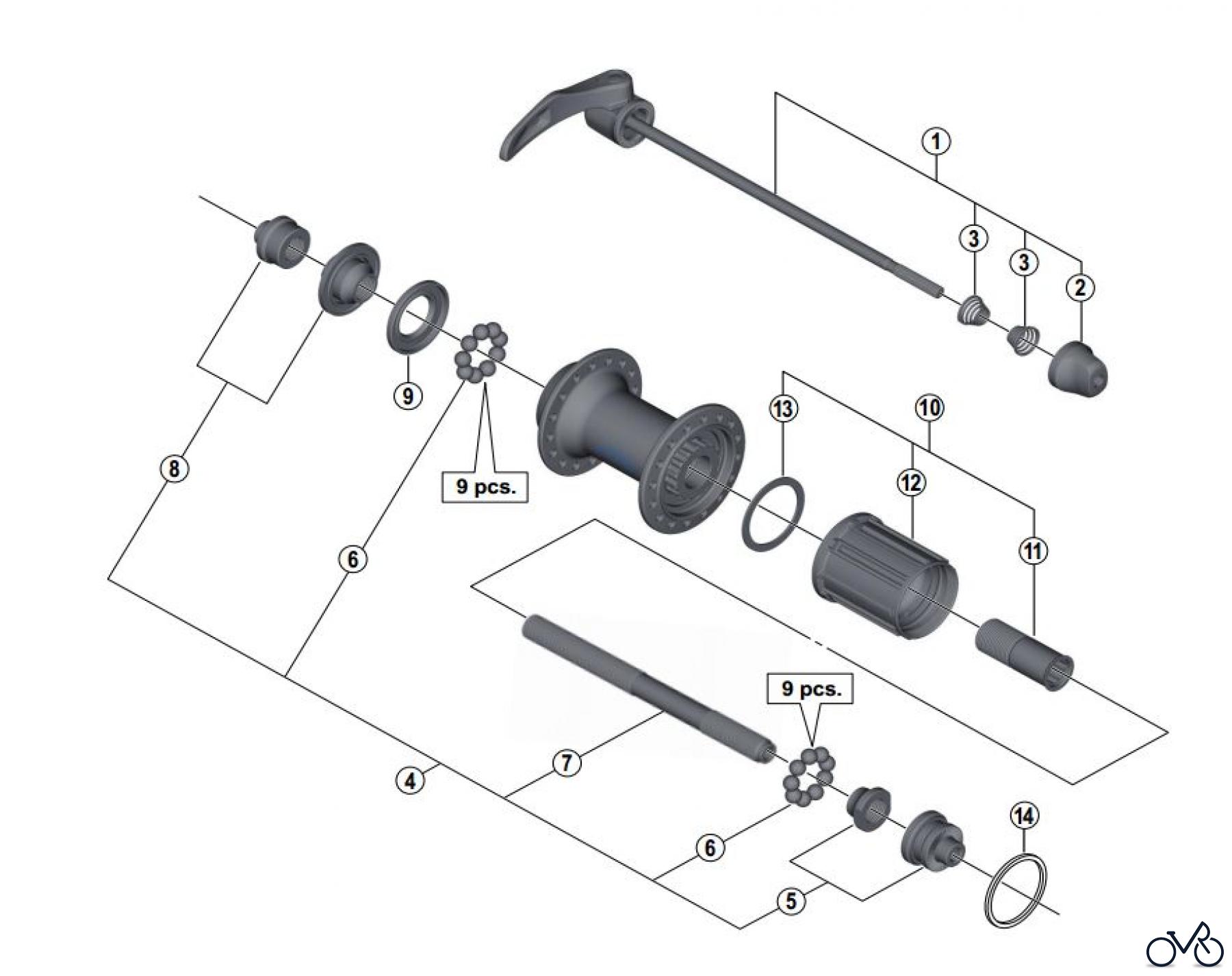 Shimano FH Free Hub - Freilaufnabe FH-5800