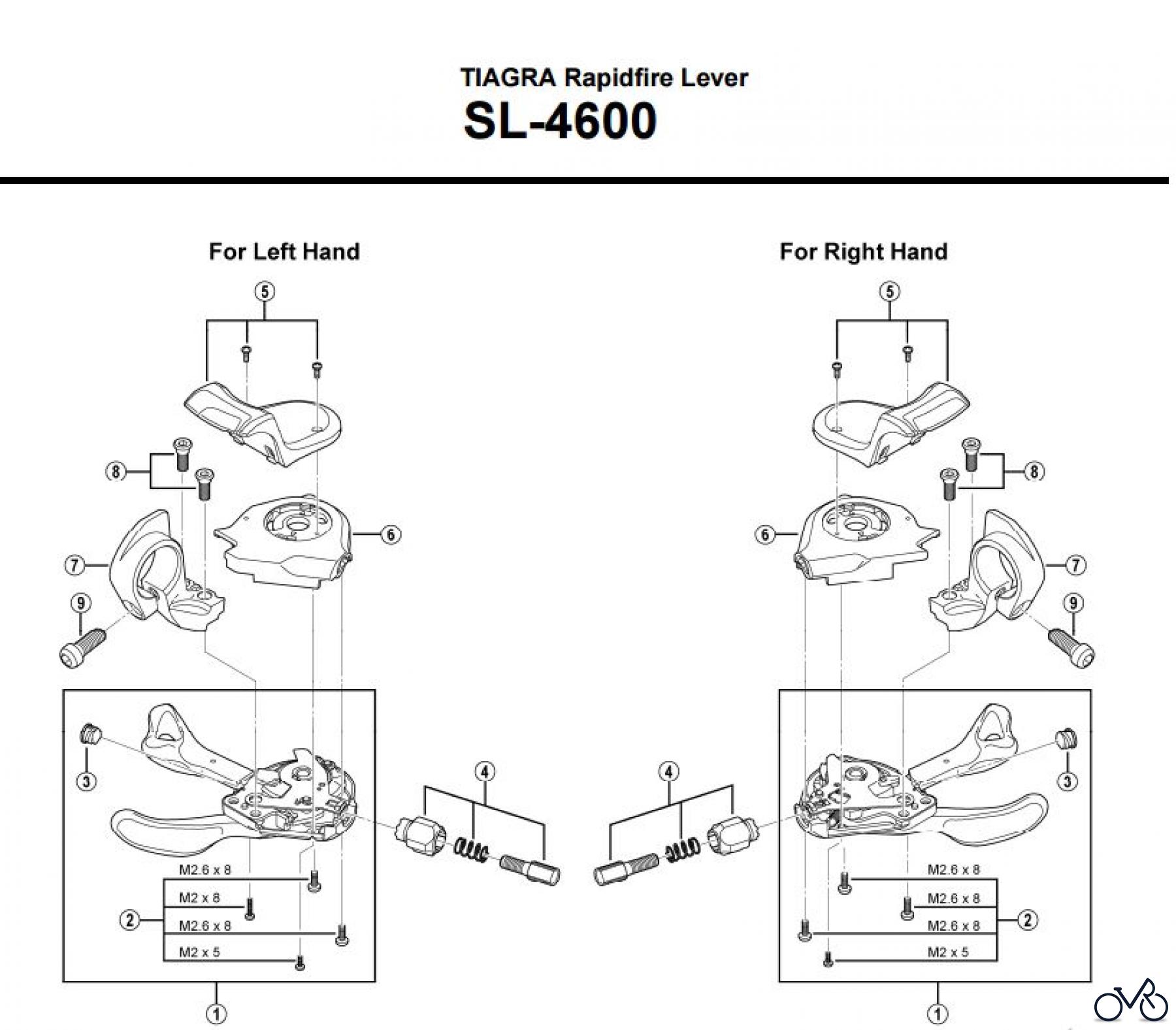 Shimano SL Shift Lever - Schalthebel SL-4600 TIAGRA Rapidfire Lever