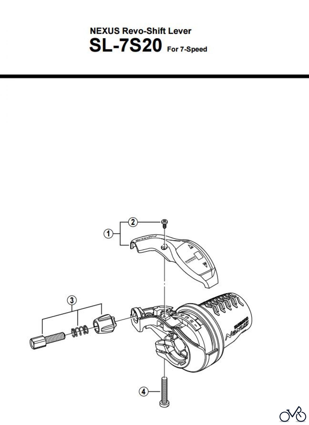 Shimano SL Shift Lever - Schalthebel SL-7S20