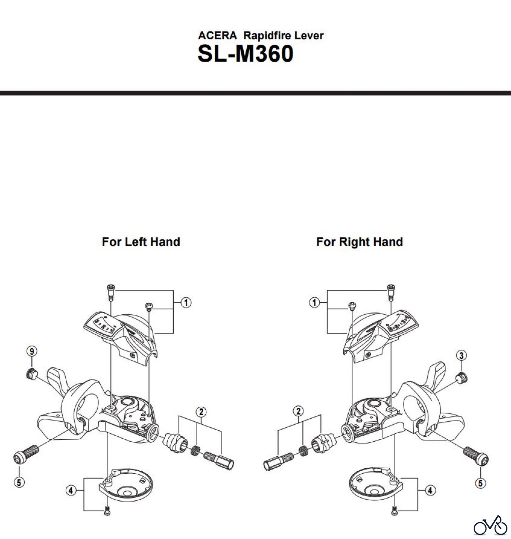 Shimano SL Shift Lever - Schalthebel SL-M360 ACERA Rapidfire Lever