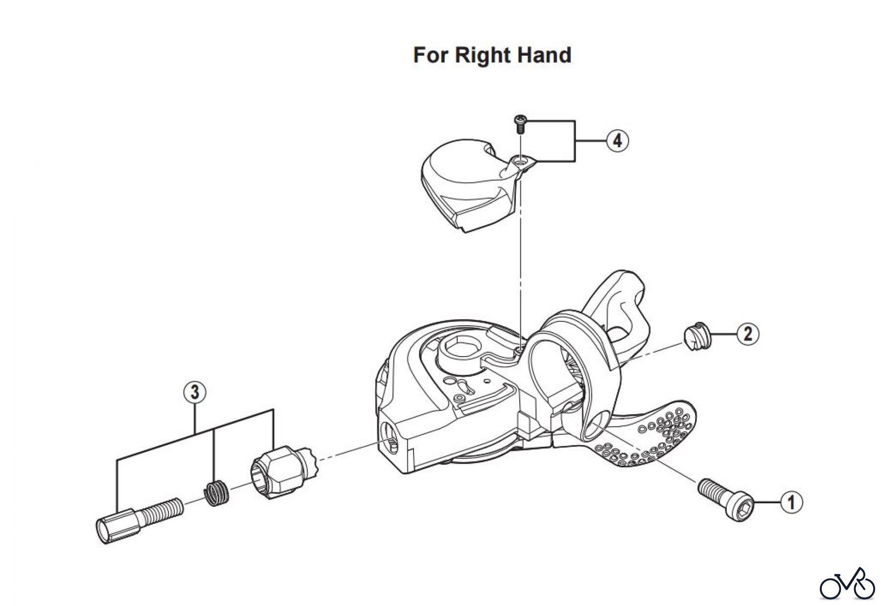 Shimano SL Shift Lever - Schalthebel SL-M640 SHIMANO Zee Rapidfire Lever