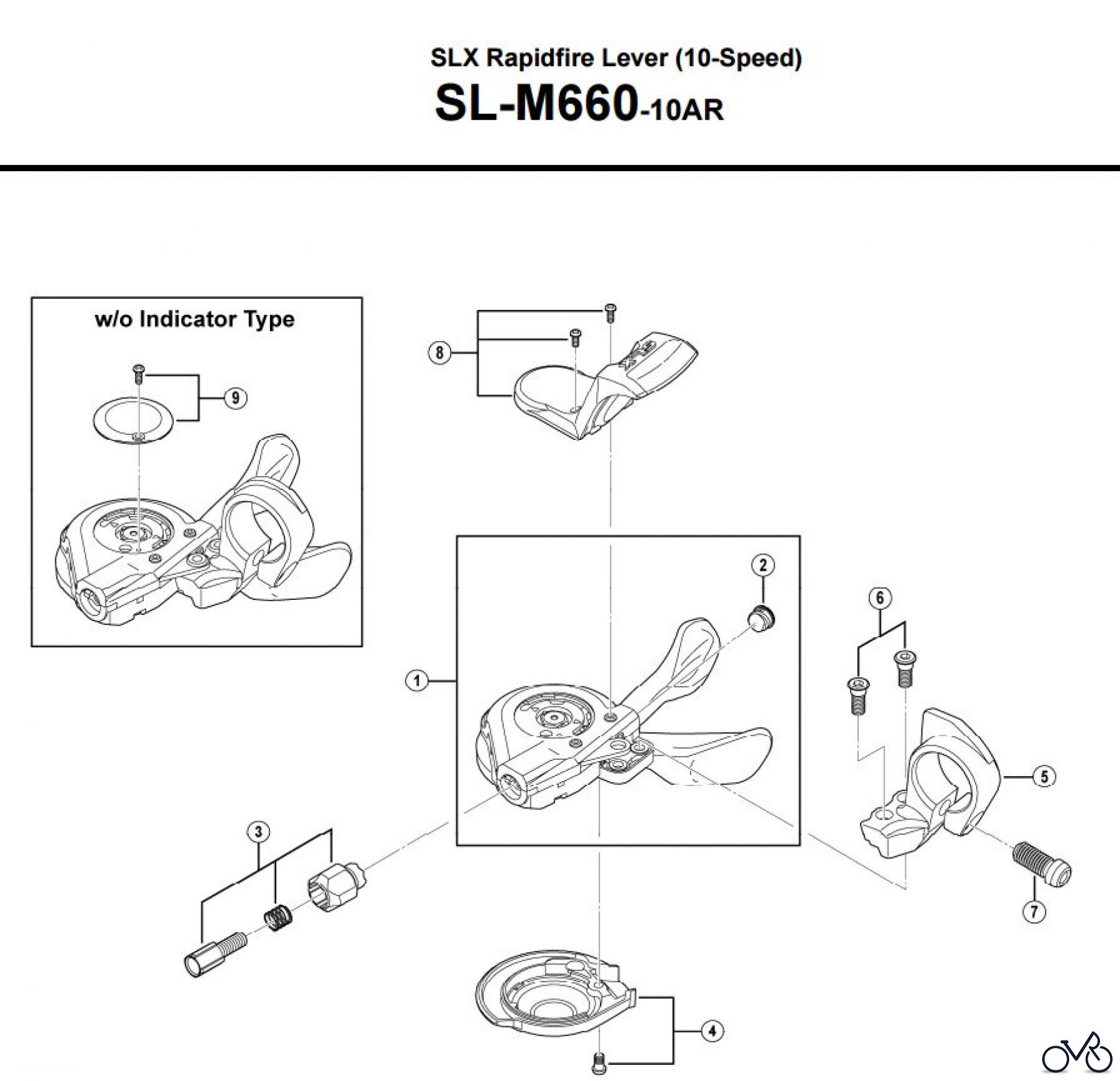 Shimano SL Shift Lever - Schalthebel SL-M660-10AR SLX Rapidfire Lever (10-Speed)