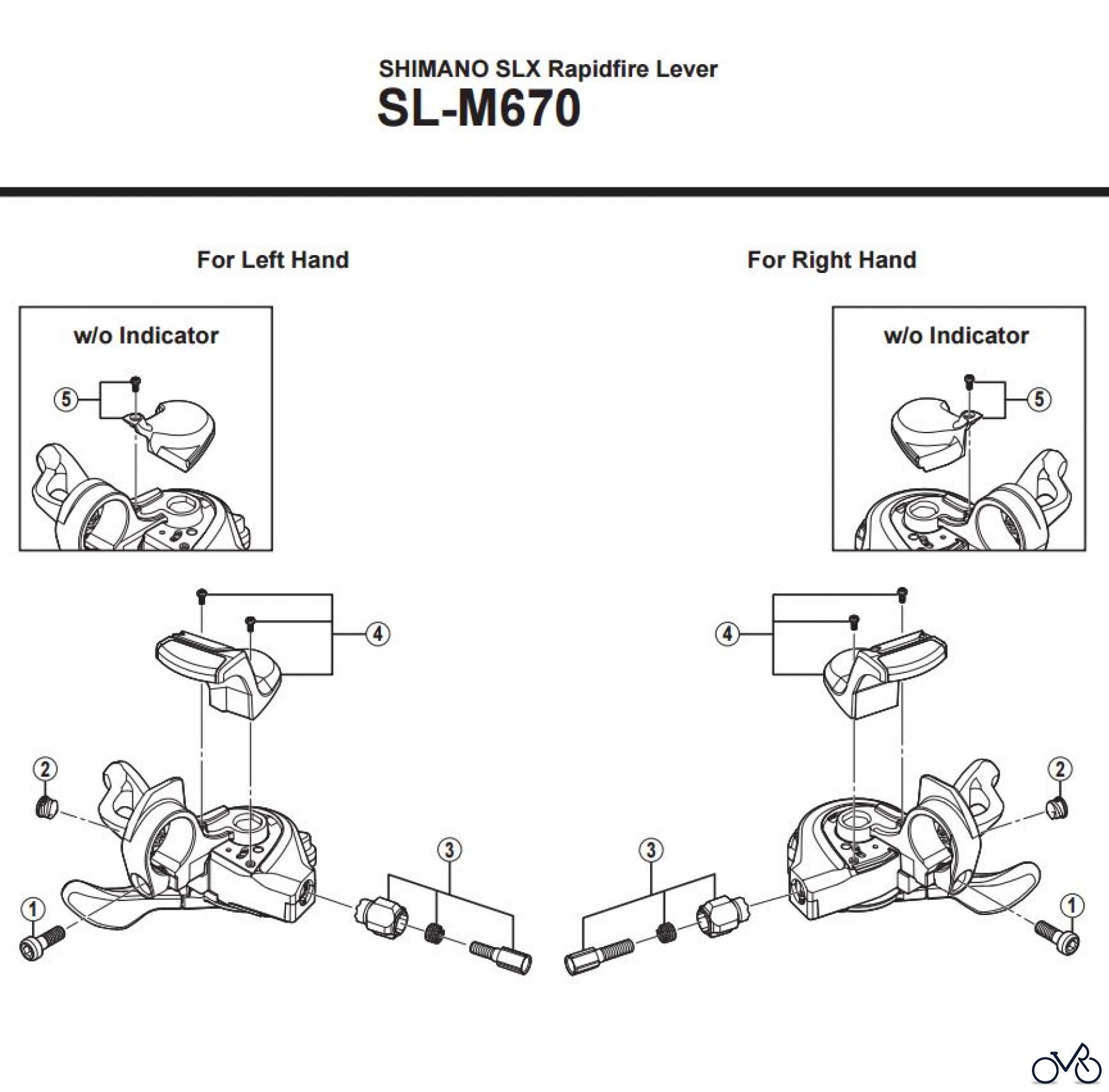 Shimano SL Shift Lever - Schalthebel SL-M670 SHIMANO SLX Rapidfire Lever