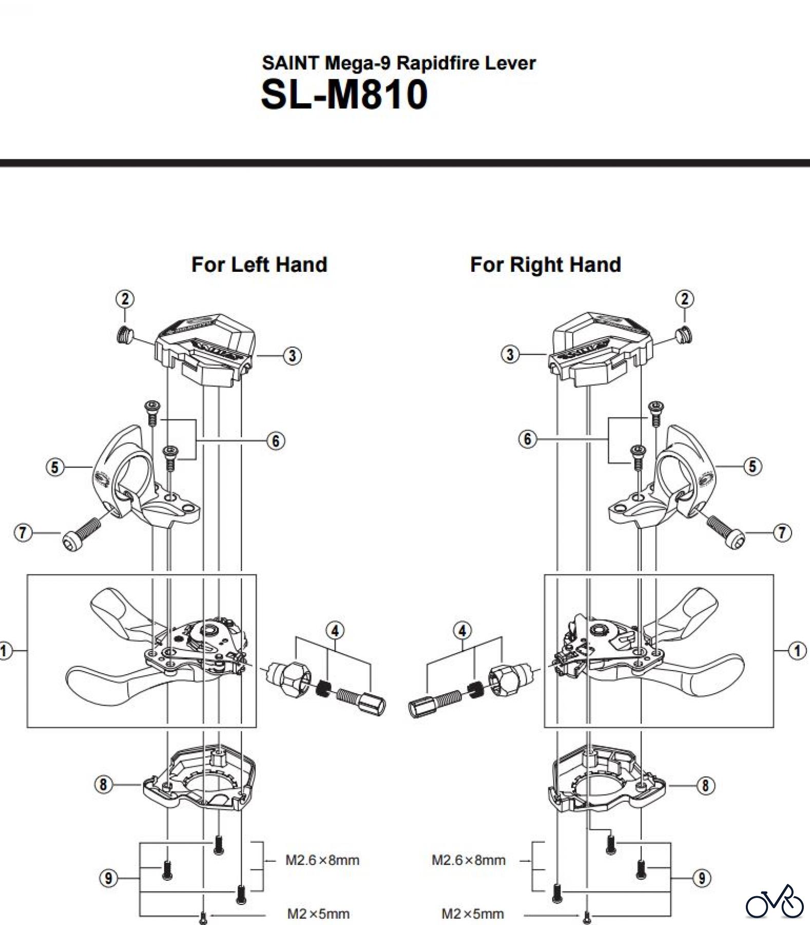 Shimano SL Shift Lever - Schalthebel SL-M810 SAINT Mega-9 Rapidfire Lever