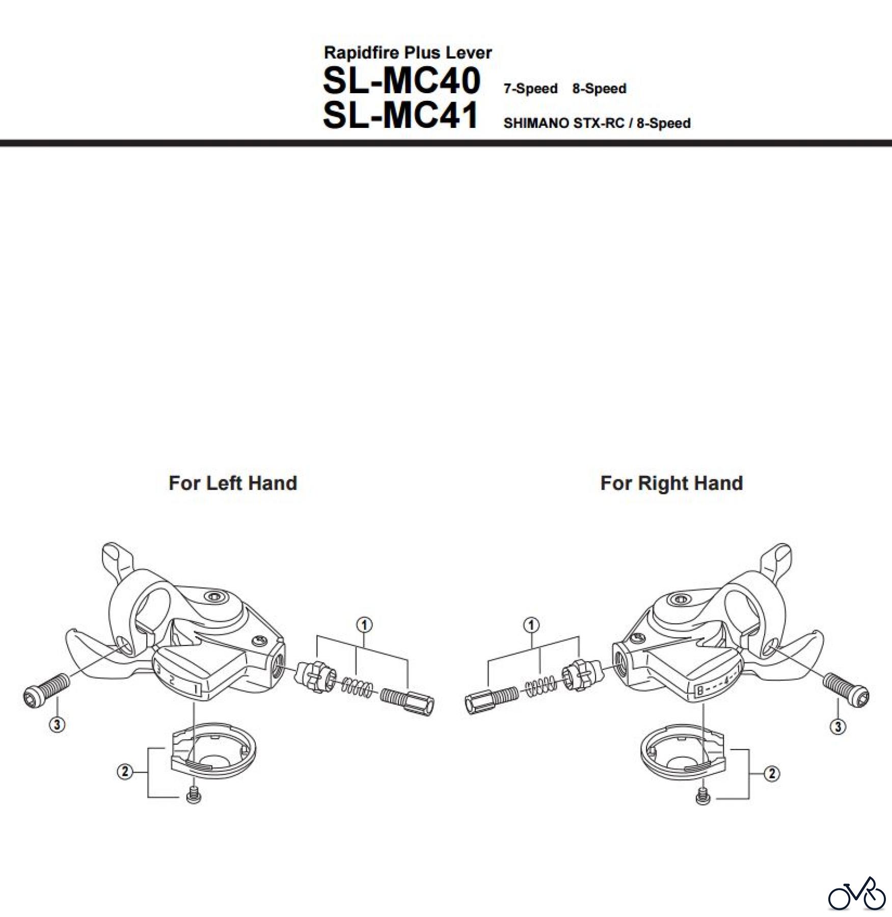 Shimano SL Shift Lever - Schalthebel SL-MC40 -11673B Rapidfire Plus Lever