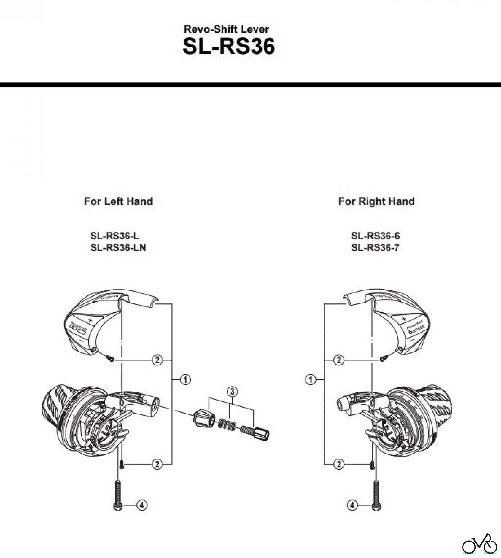 Shimano SL Shift Lever - Schalthebel SL-RS36 -3294 Revo-Shift Lever