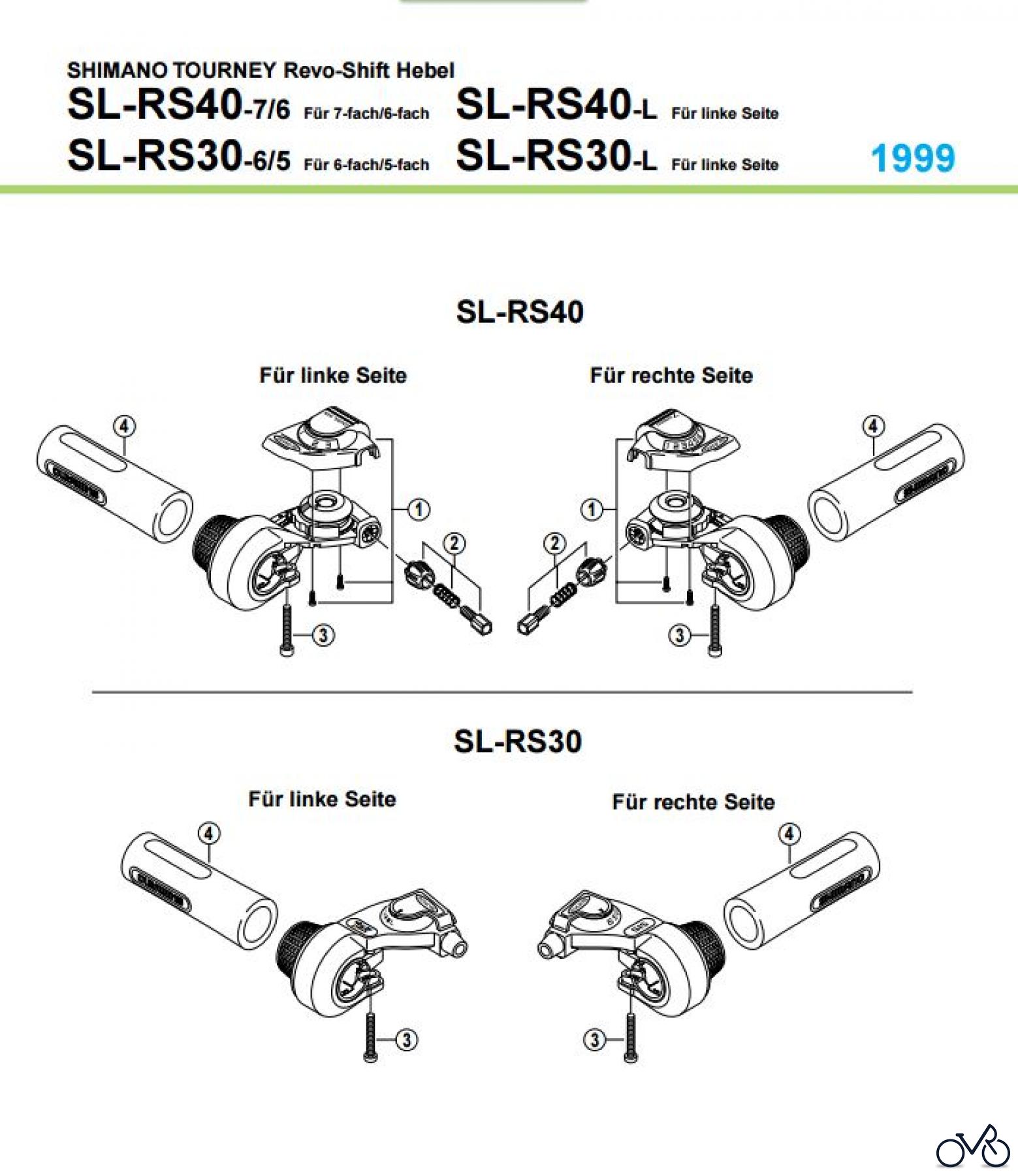 Shimano SL Shift Lever - Schalthebel SL-RS40-30-99