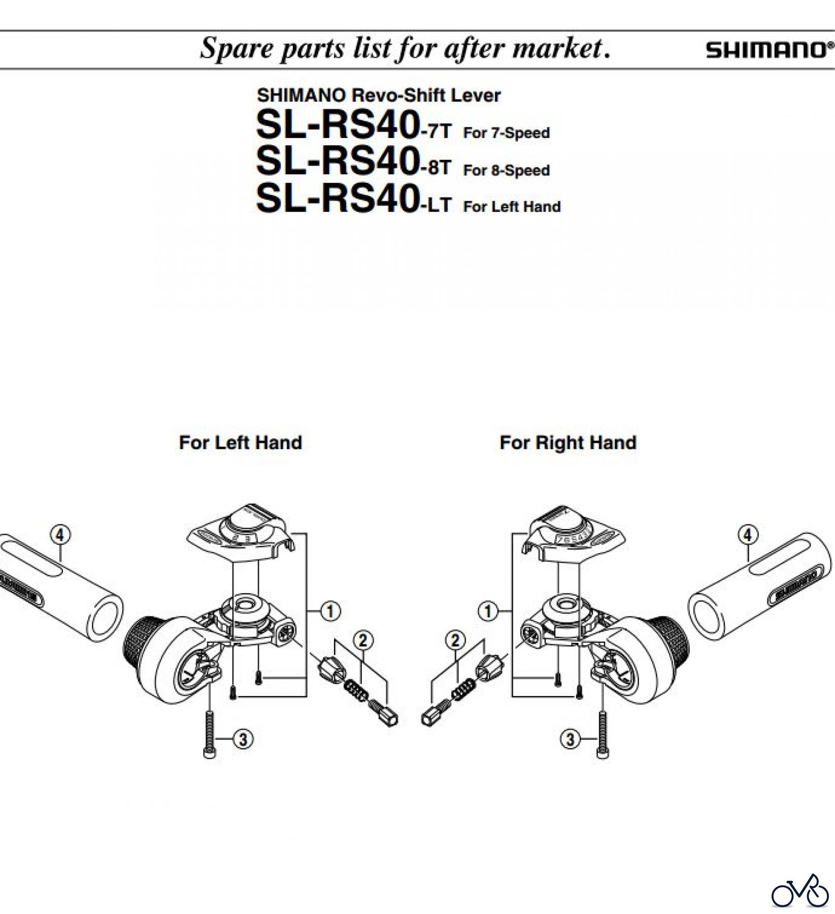 Shimano SL Shift Lever - Schalthebel SL-RS40-7-8