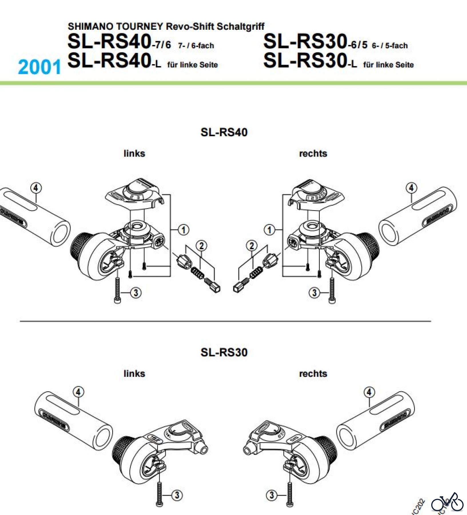 Shimano SL Shift Lever - Schalthebel SL-RS40-RS30-01