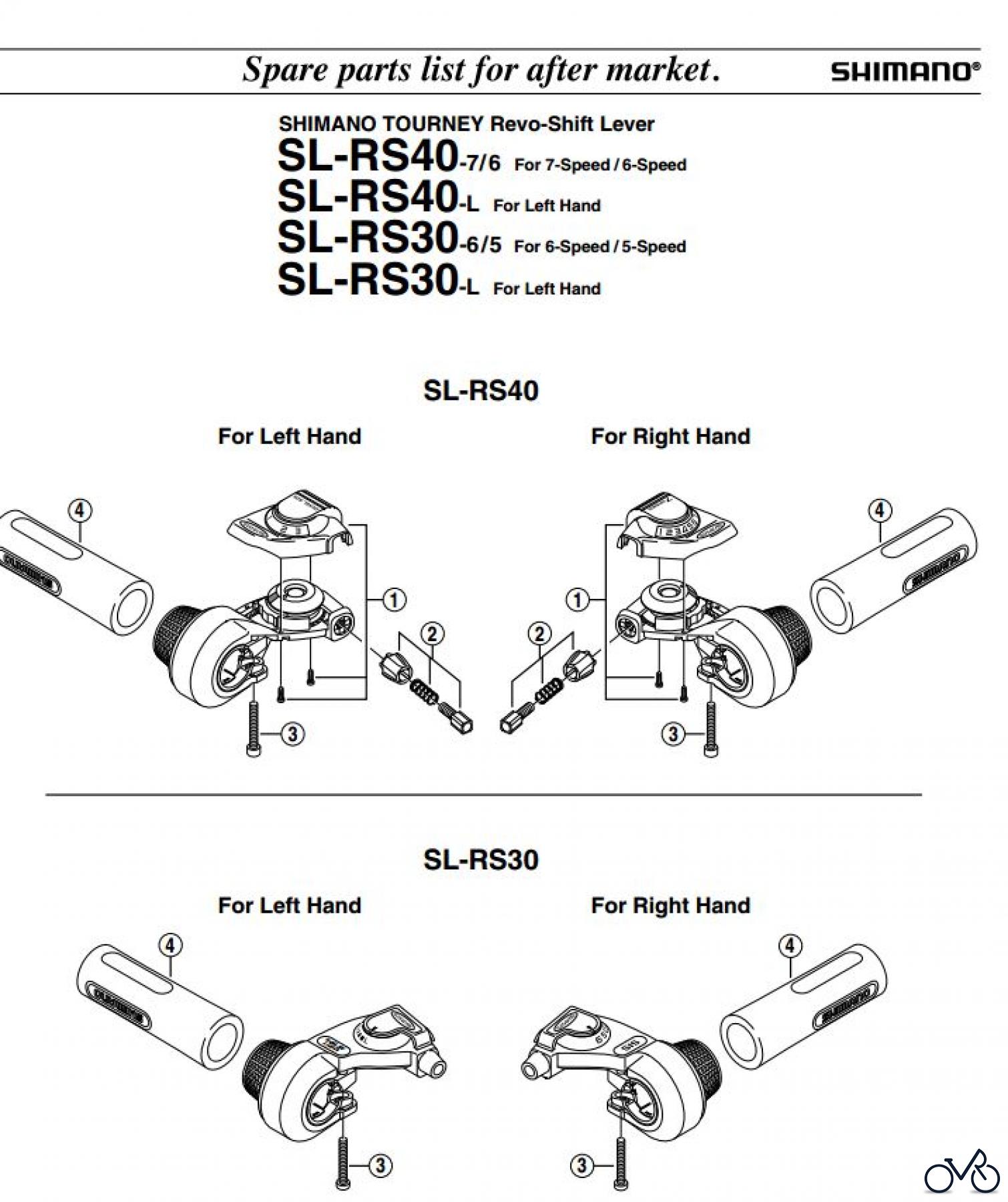 Shimano SL Shift Lever - Schalthebel SL-RS40_RS30-1723A