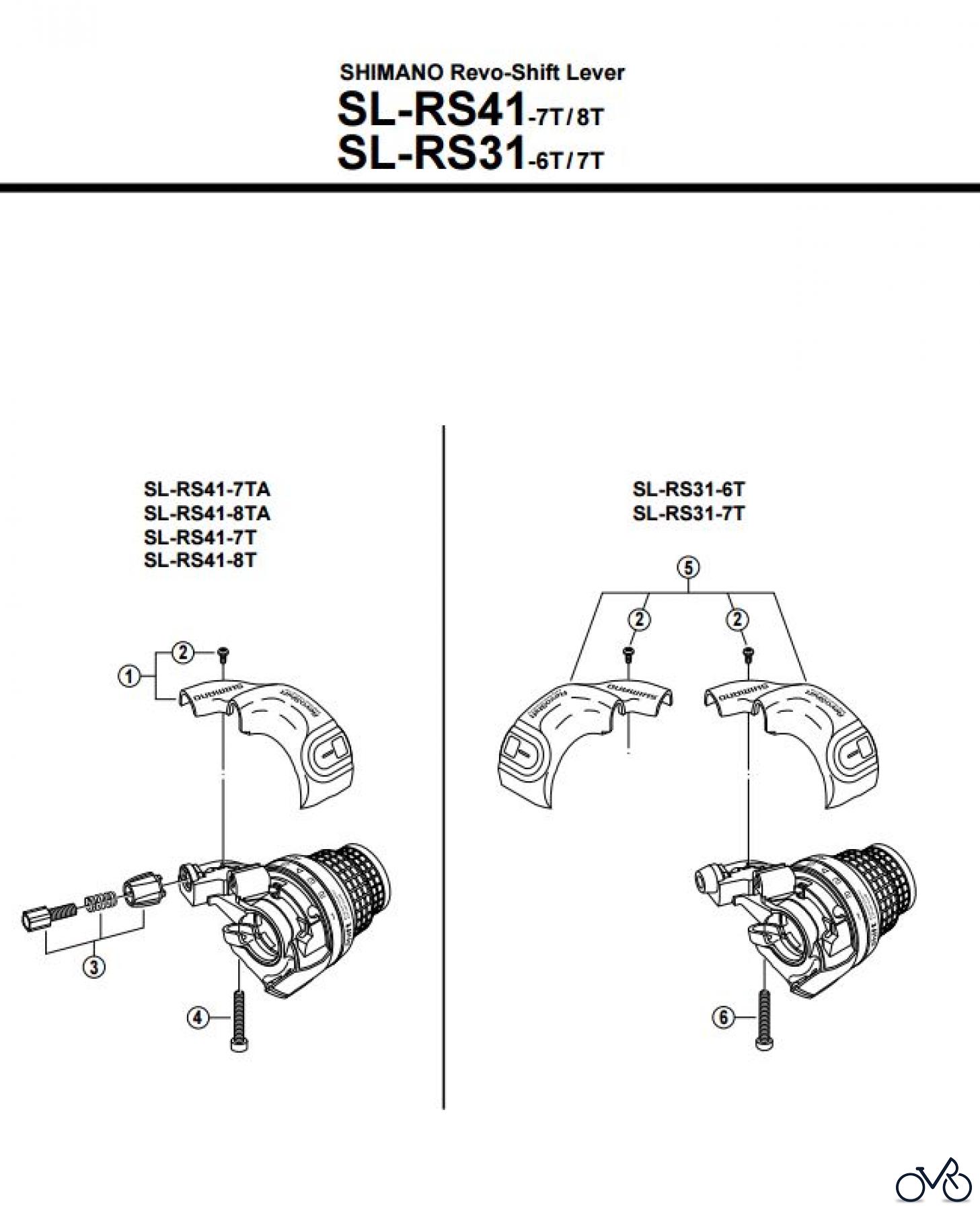 Shimano SL Shift Lever - Schalthebel SL-RS41-31-7T