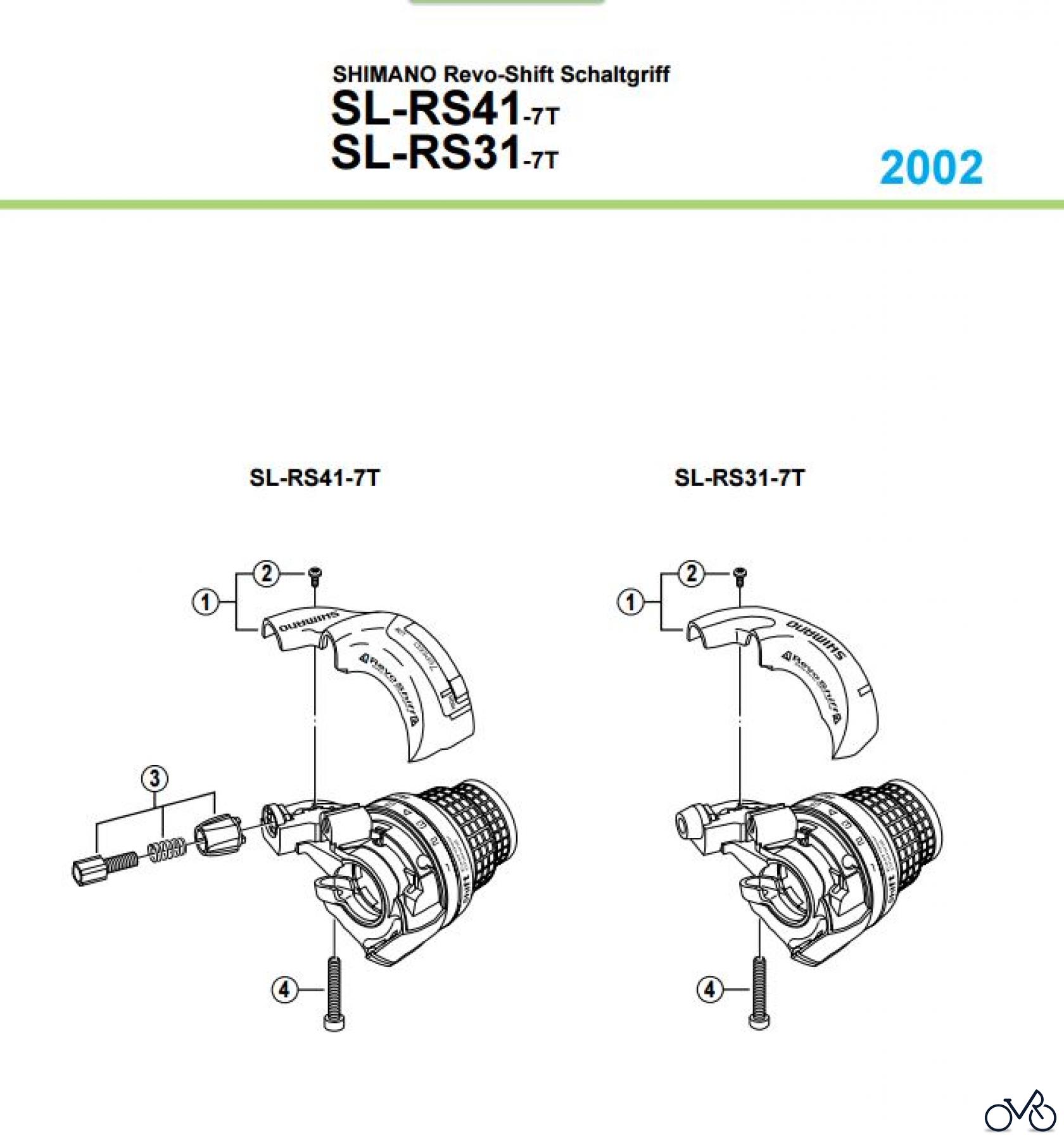 Shimano SL Shift Lever - Schalthebel SL-RS41-7-RS31-7-02