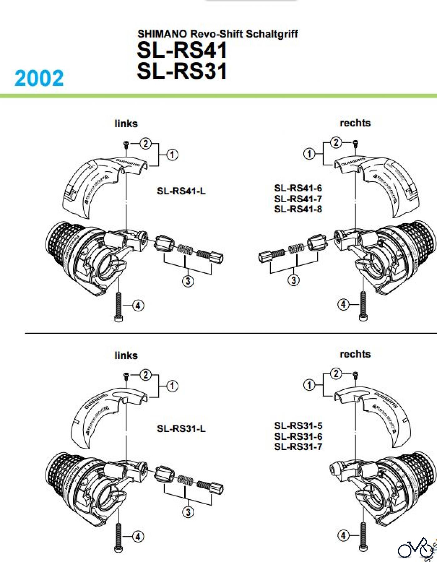 Shimano SL Shift Lever - Schalthebel SL-RS41-RS31-02