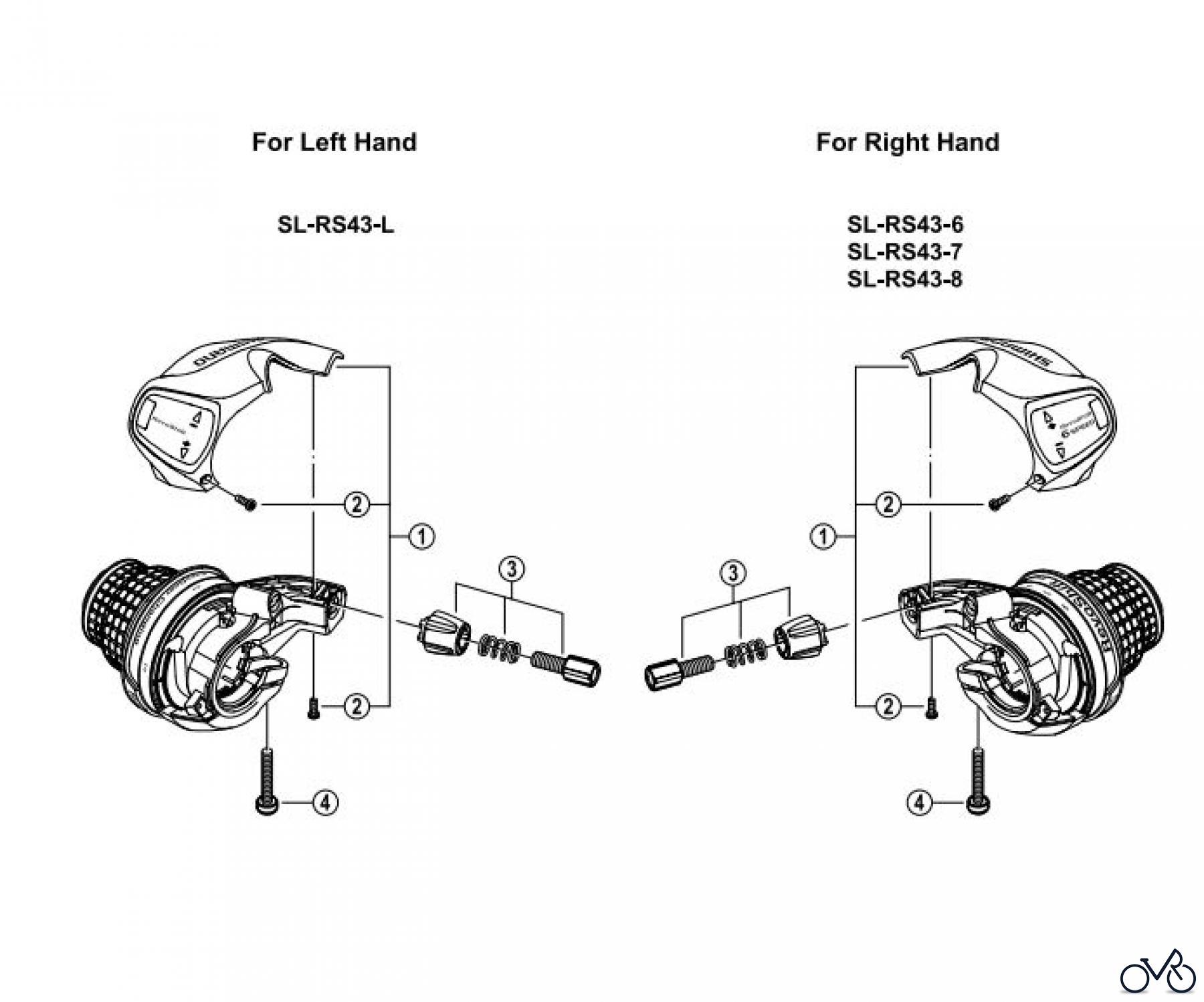 Shimano SL Shift Lever - Schalthebel SL-RS43 -2518 Tourney Revo-Shift Lever