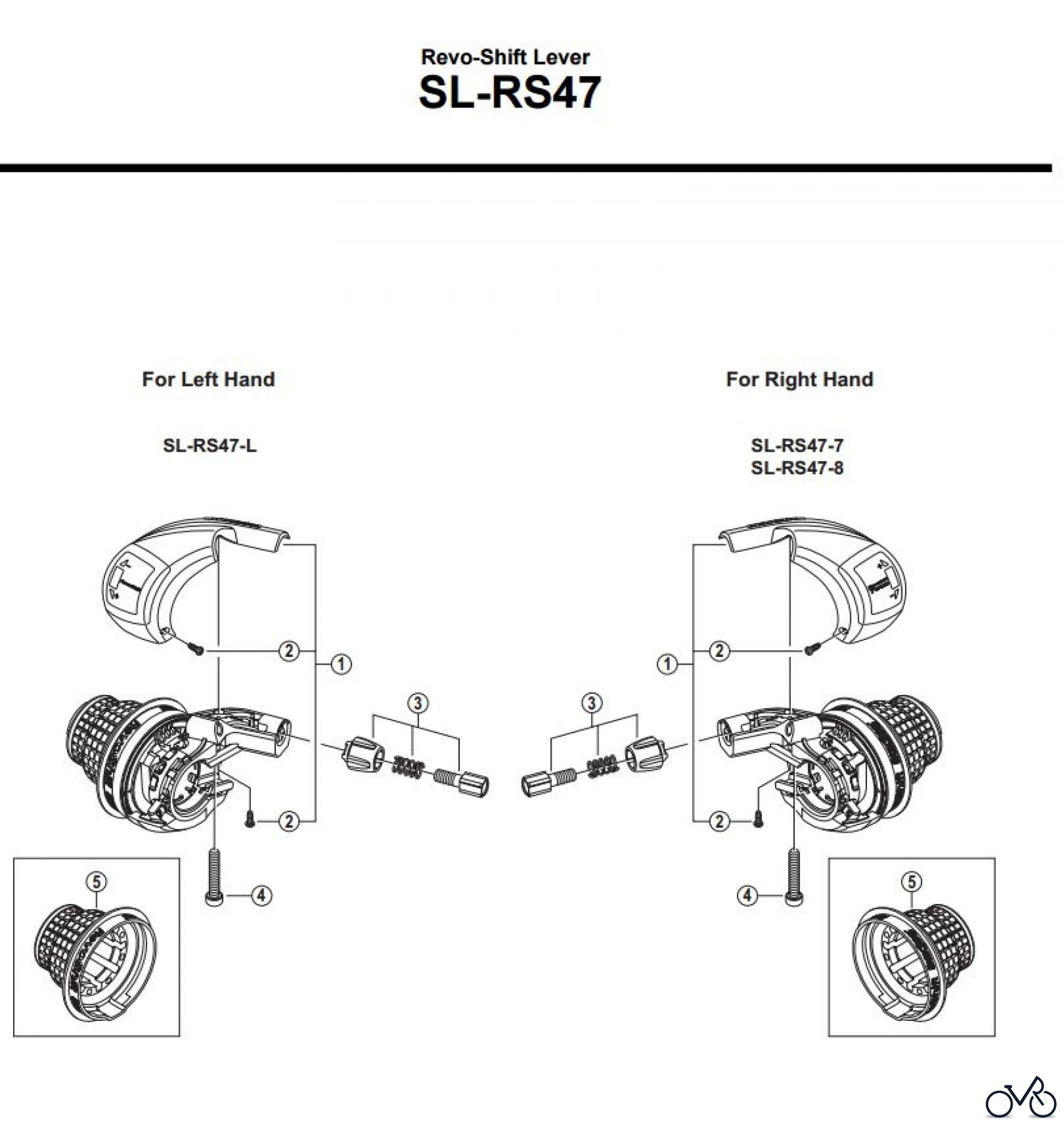 Shimano SL Shift Lever - Schalthebel SL-RS47 -3366A Revo-Shift Lever