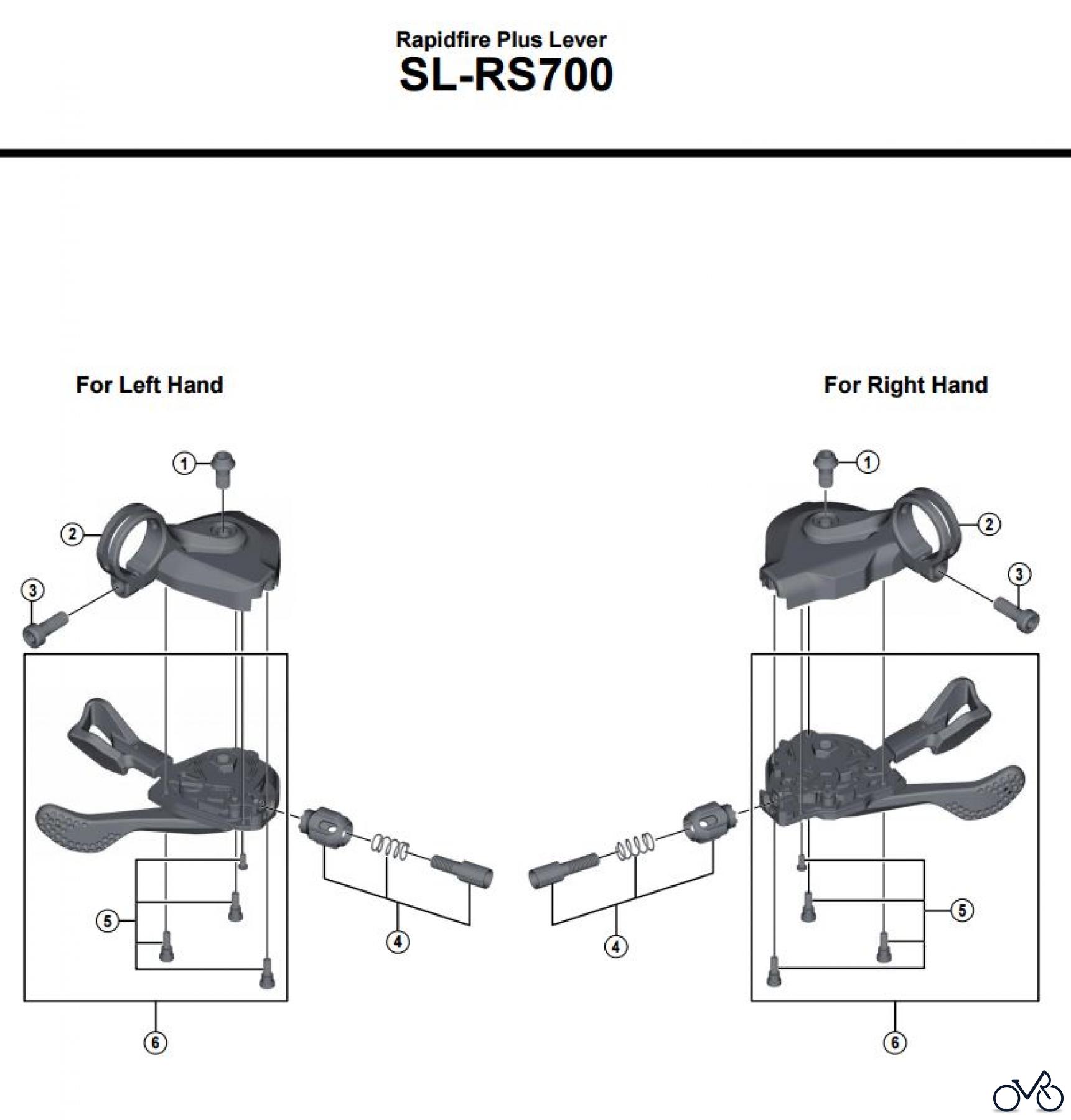 Shimano SL Shift Lever - Schalthebel SL-RS700 -3686 Rapidfire Plus Lever