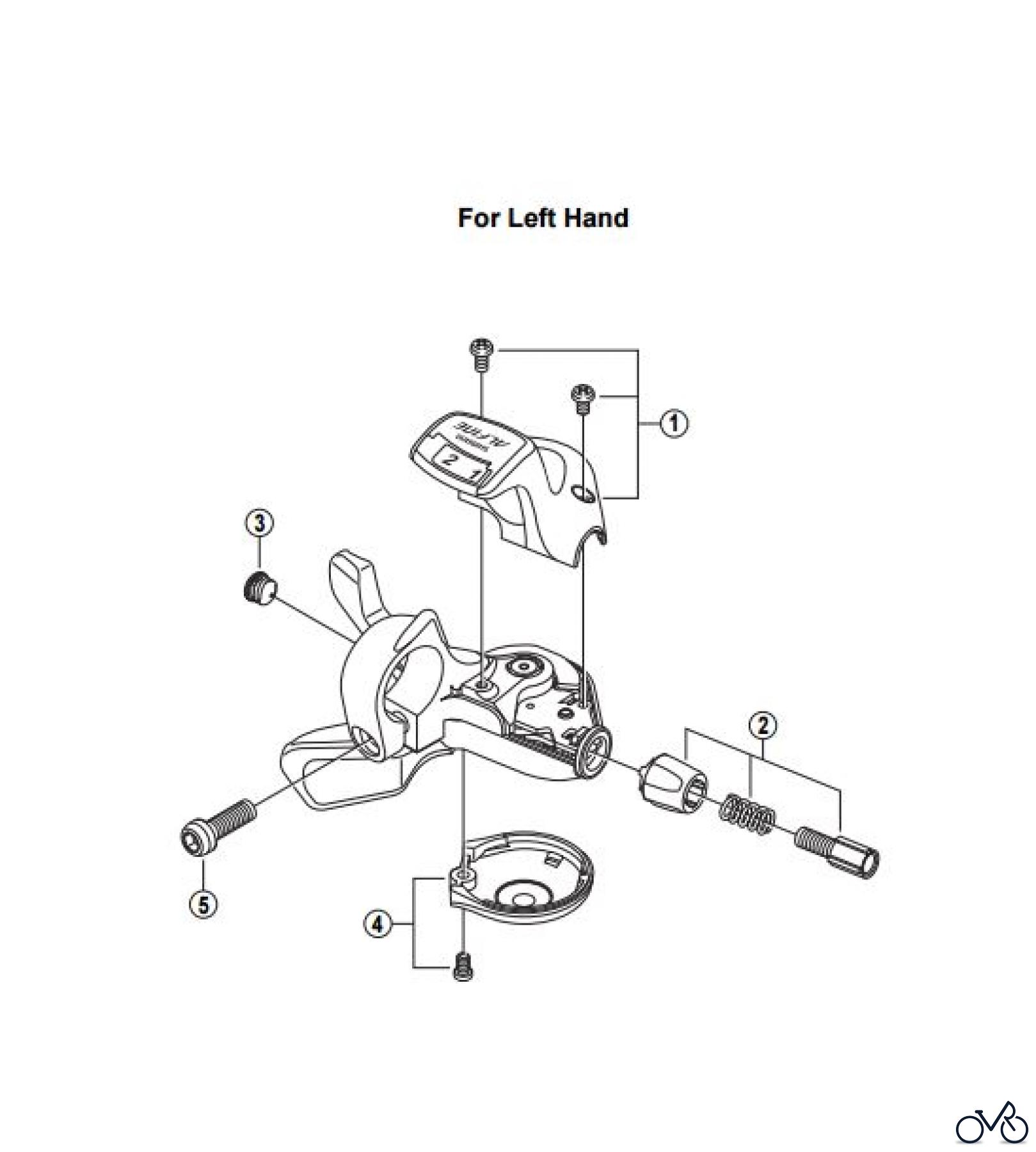 Shimano SL Shift Lever - Schalthebel SL-S500-L ALFINE Rapidfire Plus Lever