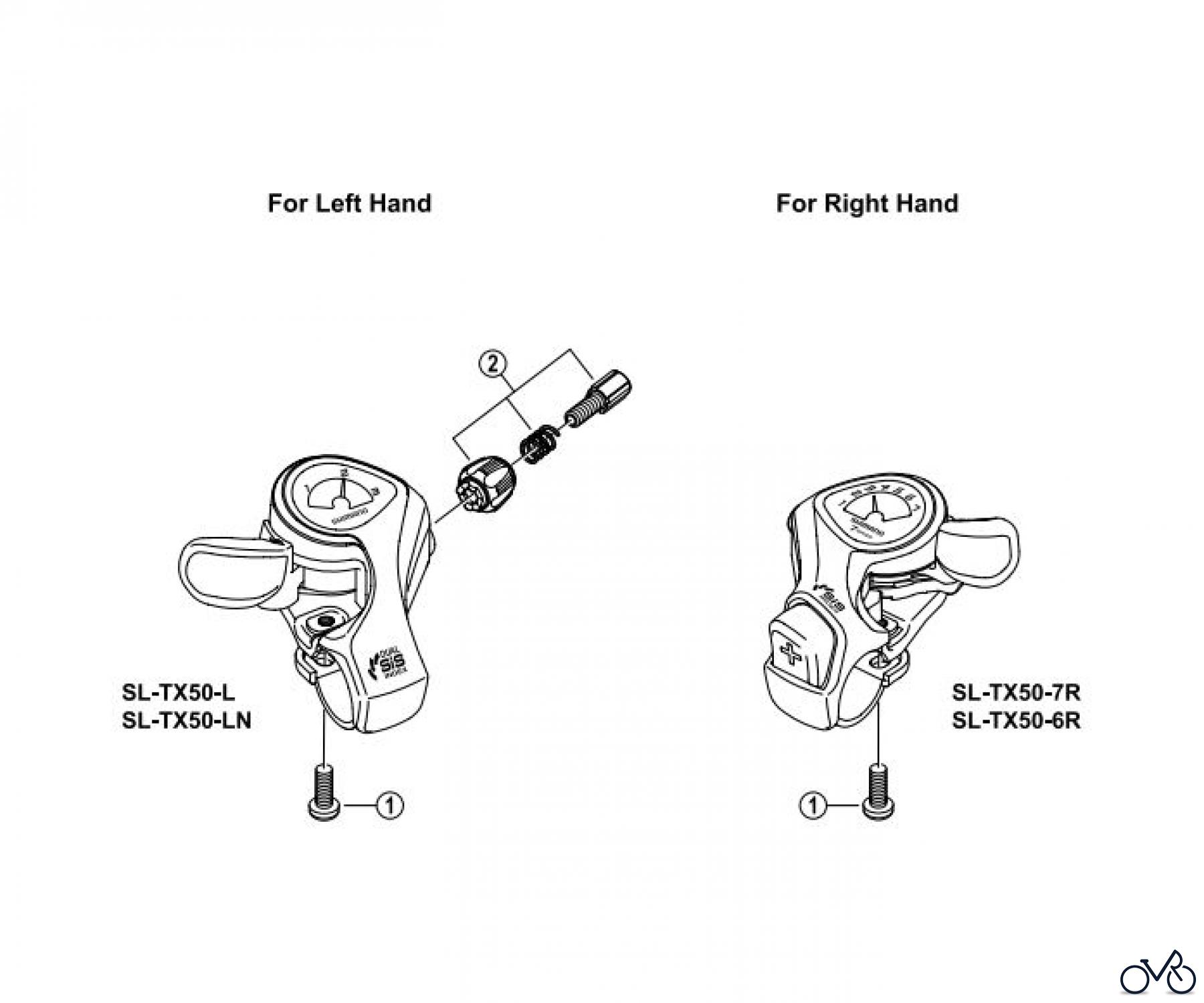 Shimano SL Shift Lever - Schalthebel SL-TX50 TOURNEY Thumb Shifter Plus Lever