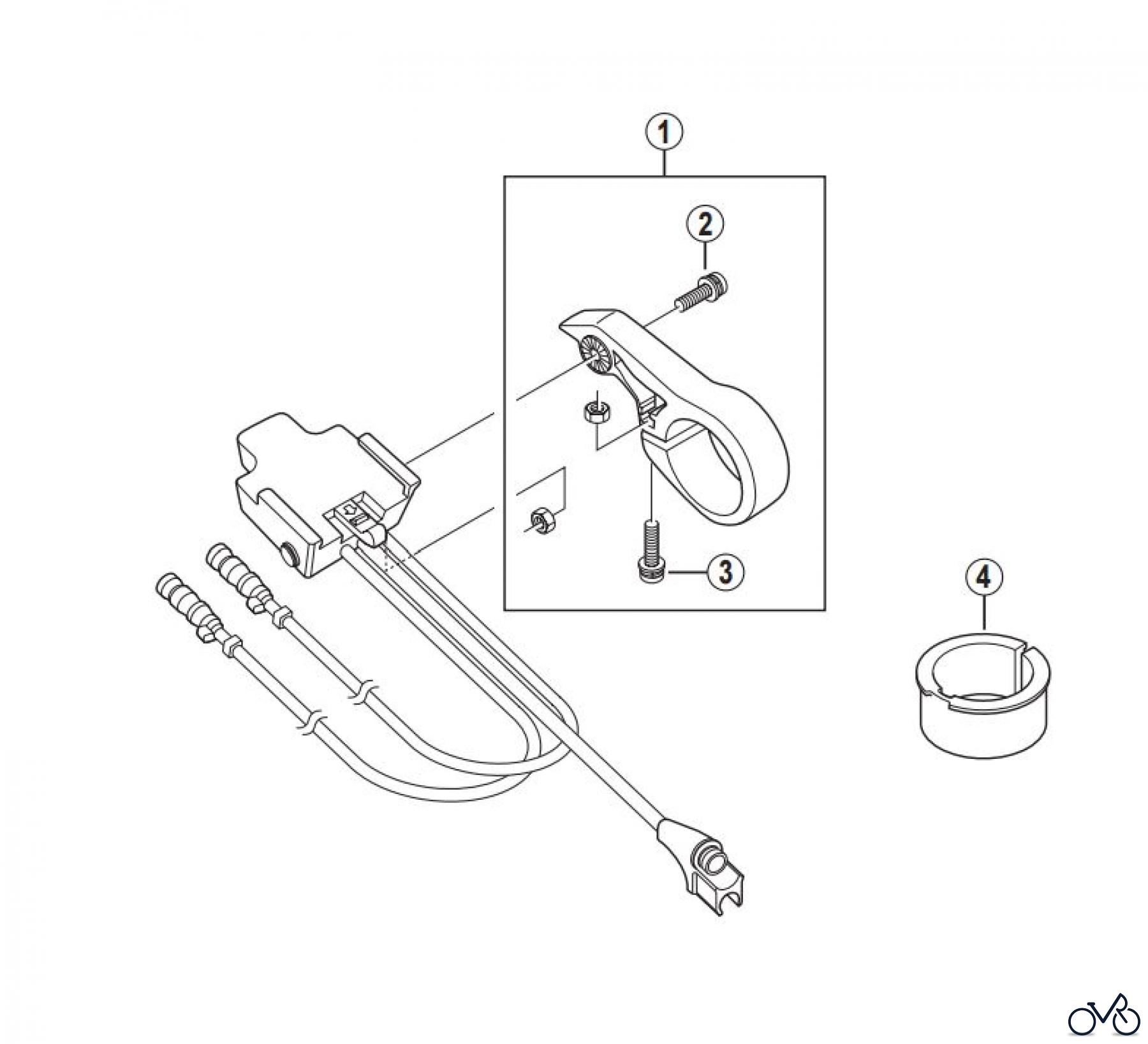 Shimano EW Elektrische Kabel SM-EW79F-E Bracket Set For ST-7970
