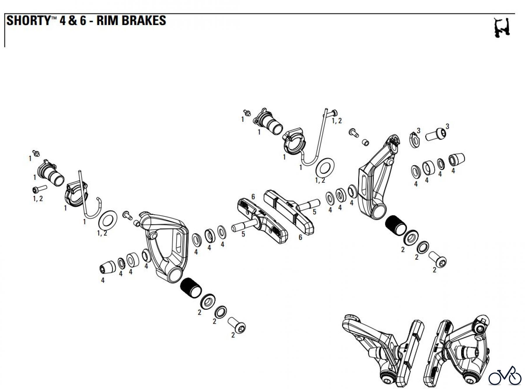 Sram avid RIM BRAKES SHORTY™ 4 & 6 - RIM BRAKES