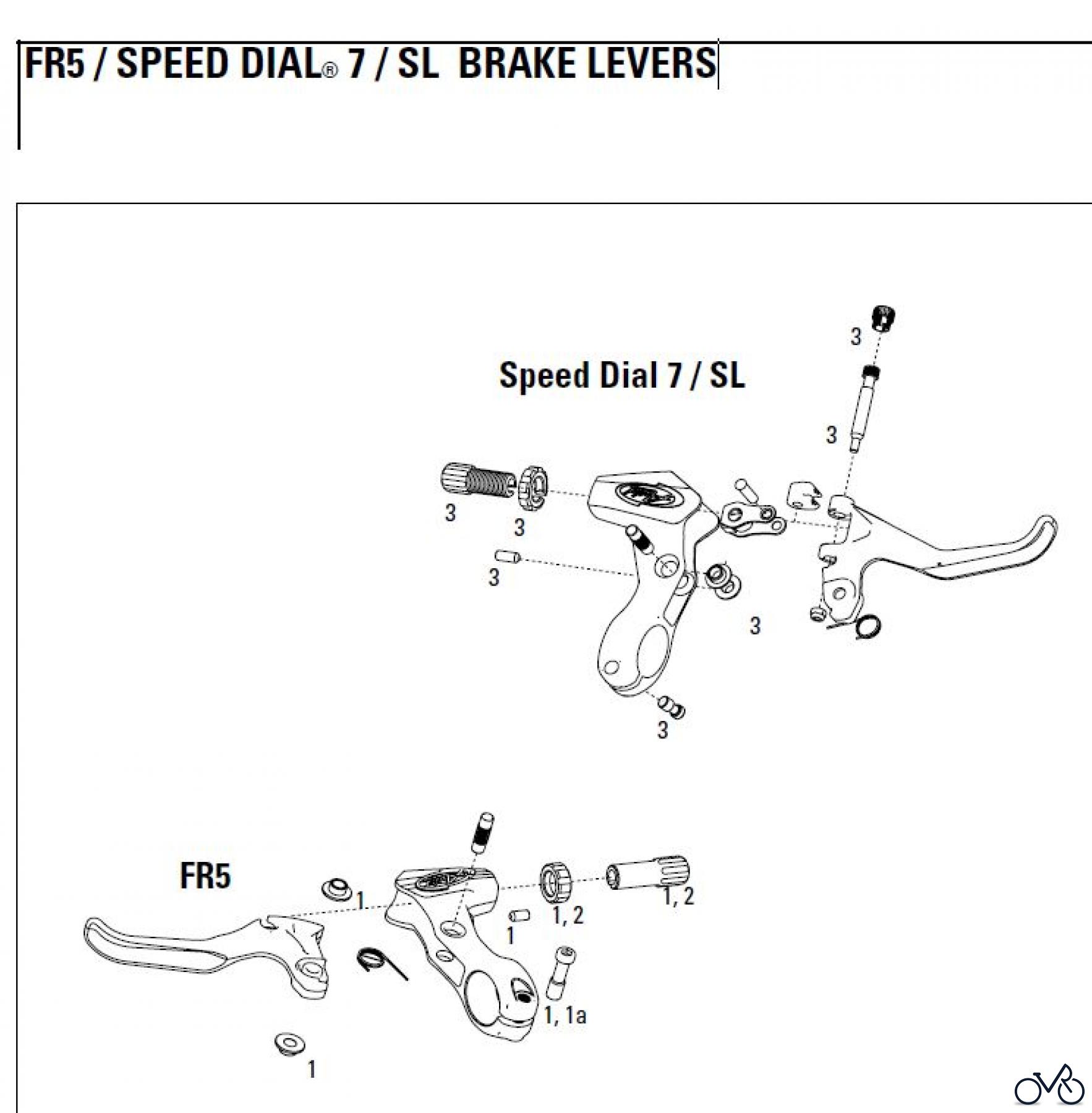 Sram avid BRAKE LEVERS FR5 / SPEED DIAL® 7 / SL BRAKE LEVERS