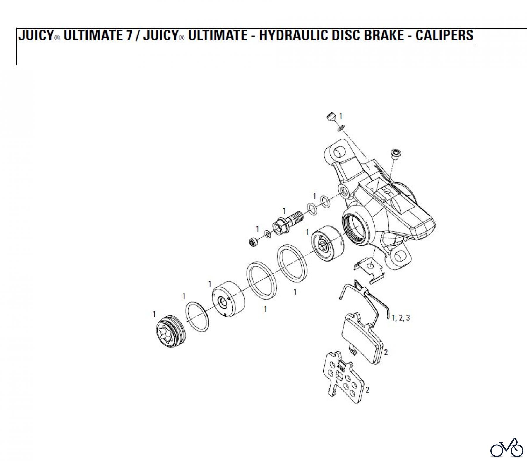 Sram avid HYDRAULIC DISC BRAKE - CALIPERS JUICY® ULTI MATE 7 / JUICY® ULTI MATE - HYDRAULIC DISC BRAKE - CALIPERS