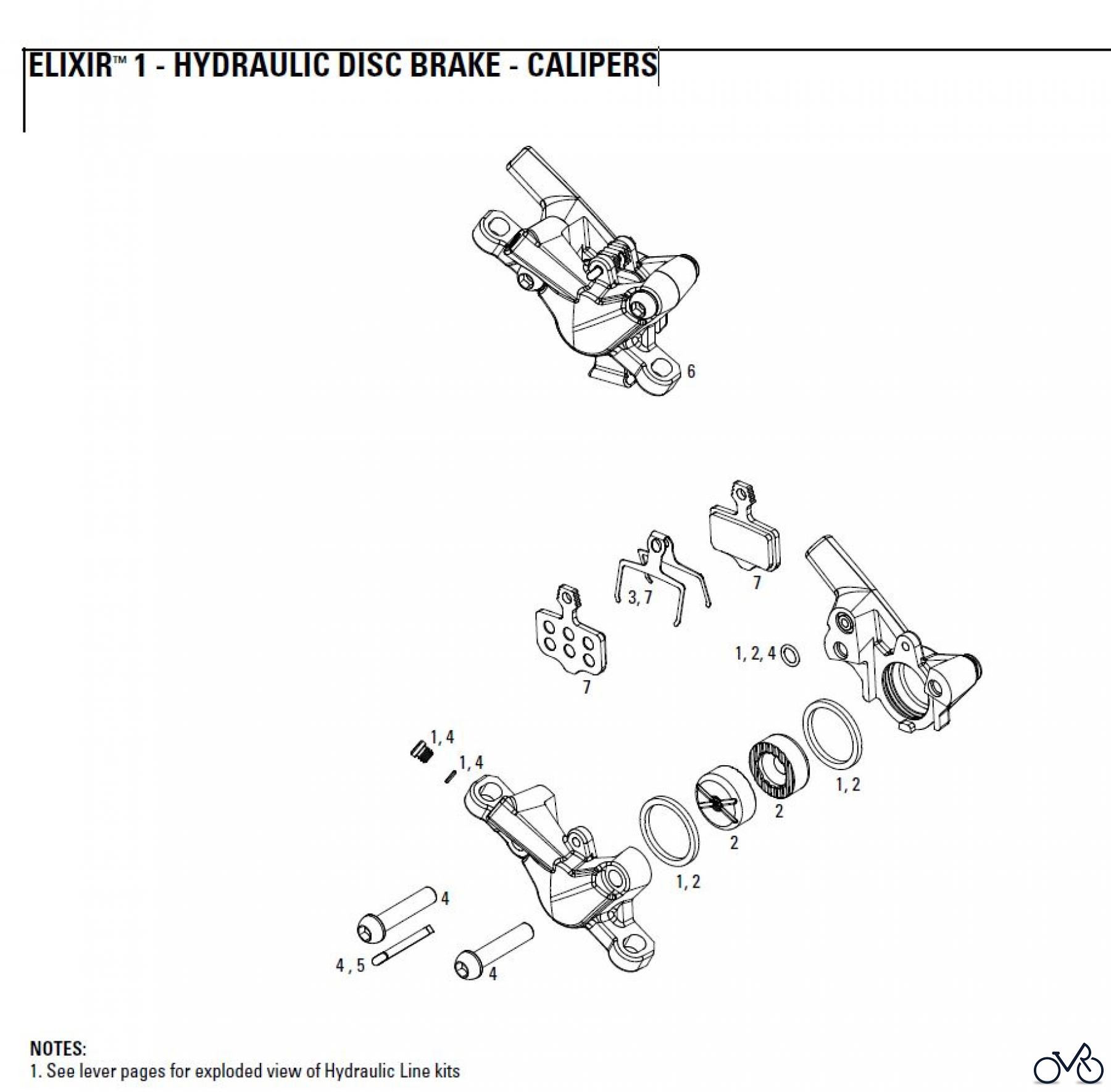 Sram avid HYDRAULIC DISC BRAKE - CALIPERS ELIXIR™ 1 - HYDRAULIC DISC BRAKE - CALIPERS