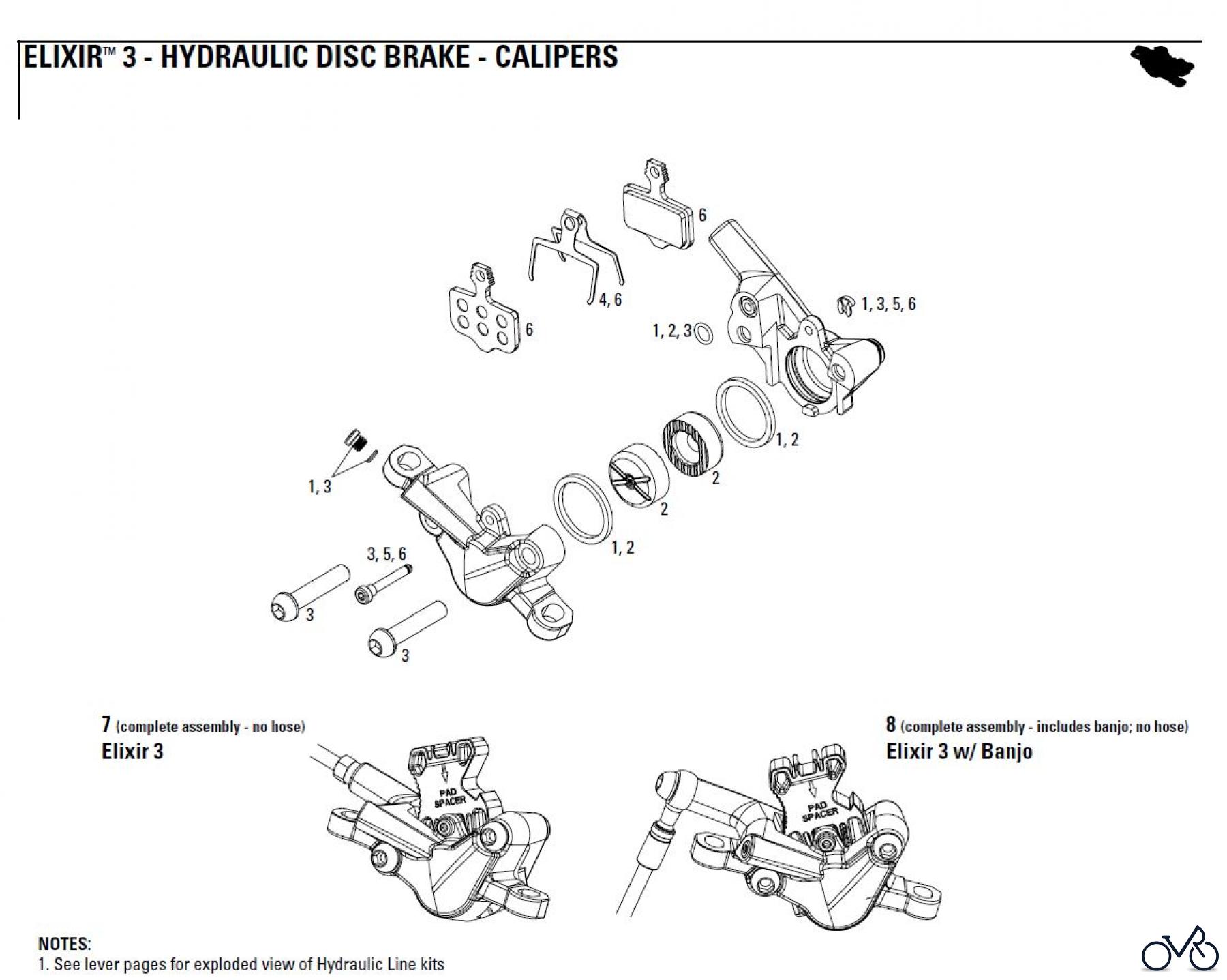 Sram avid HYDRAULIC DISC BRAKE - CALIPERS ELIXIR™ 3 - HYDRAULIC DISC BRAKE - CALIPERS