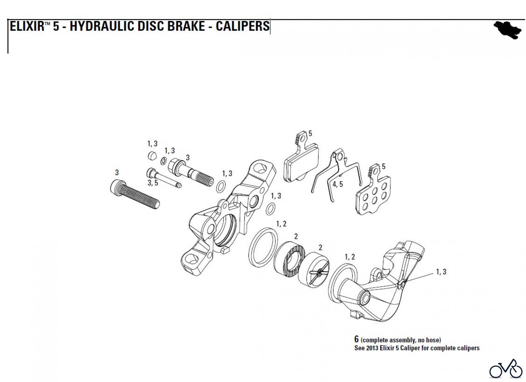 Sram avid HYDRAULIC DISC BRAKE - CALIPERS ELIXIR™ 5 - HYDRAULIC DISC BRAKE - CALIPERS