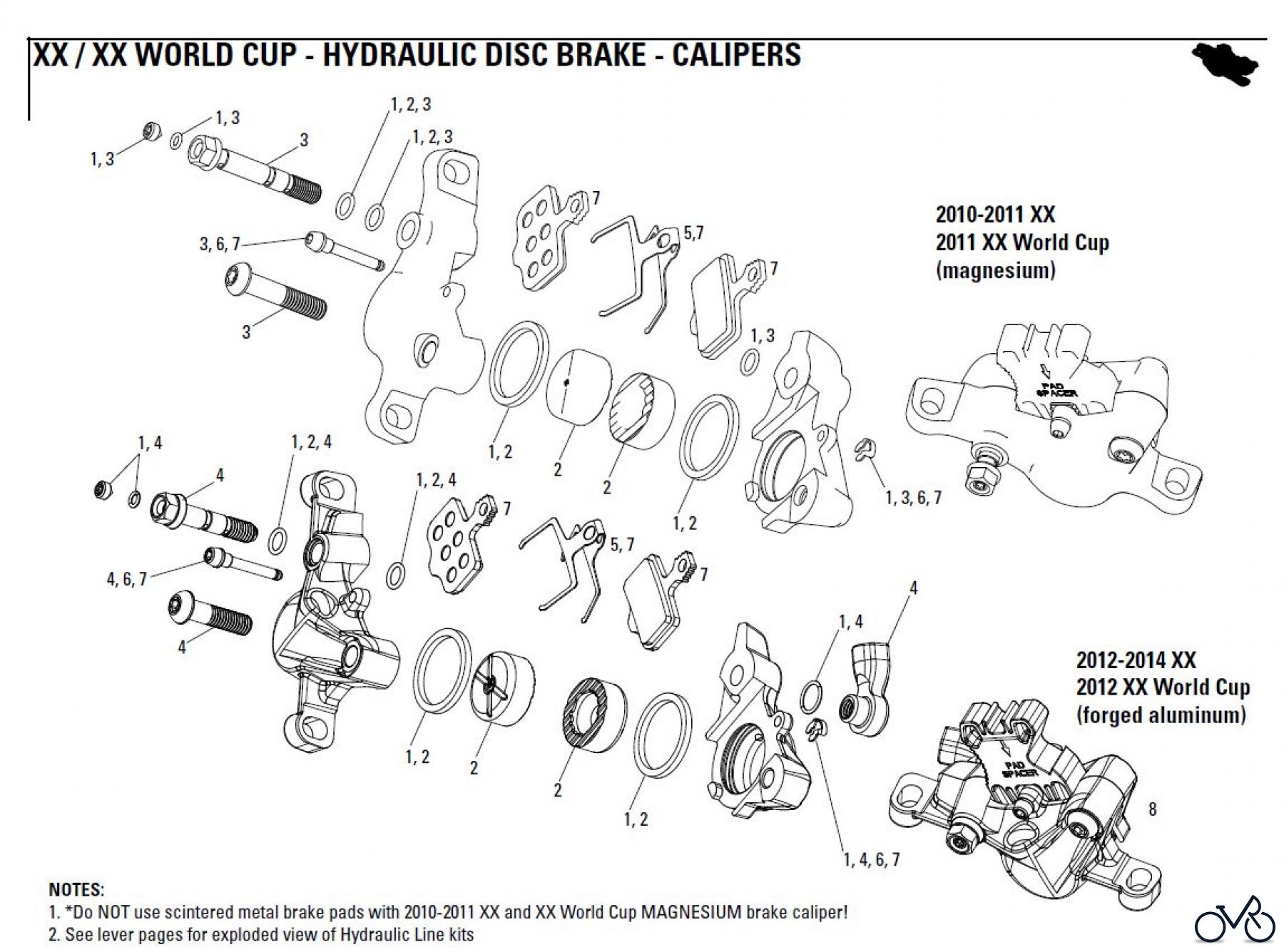 Sram avid HYDRAULIC DISC BRAKE - CALIPERS XX / XX WORLD CUP - HYDRAULIC DISC BRAKE - CALIPERS
