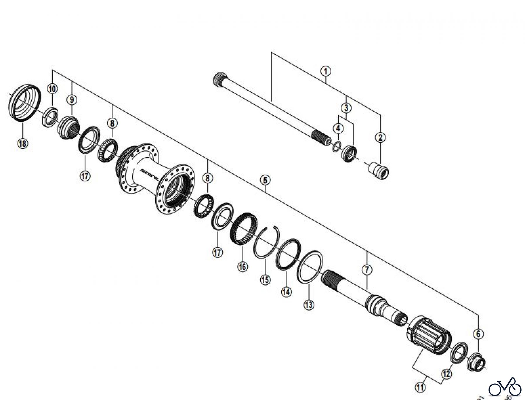 Shimano FH Free Hub - Freilaufnabe FH-M806 SAINT Freehub