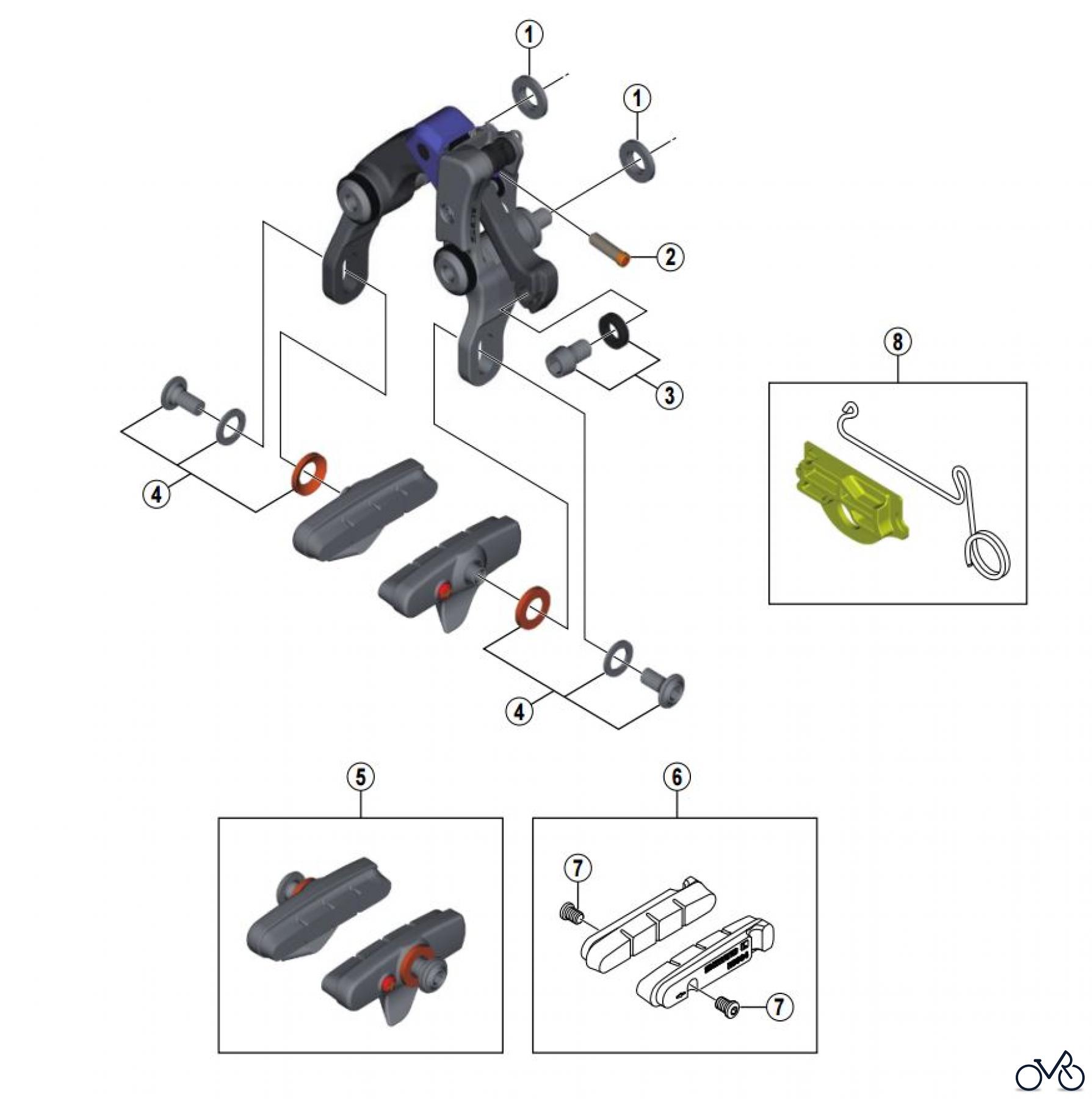 Shimano BR Brake - Bremse BR-5810-R SHIMANO 105 Caliper Brake For Rear