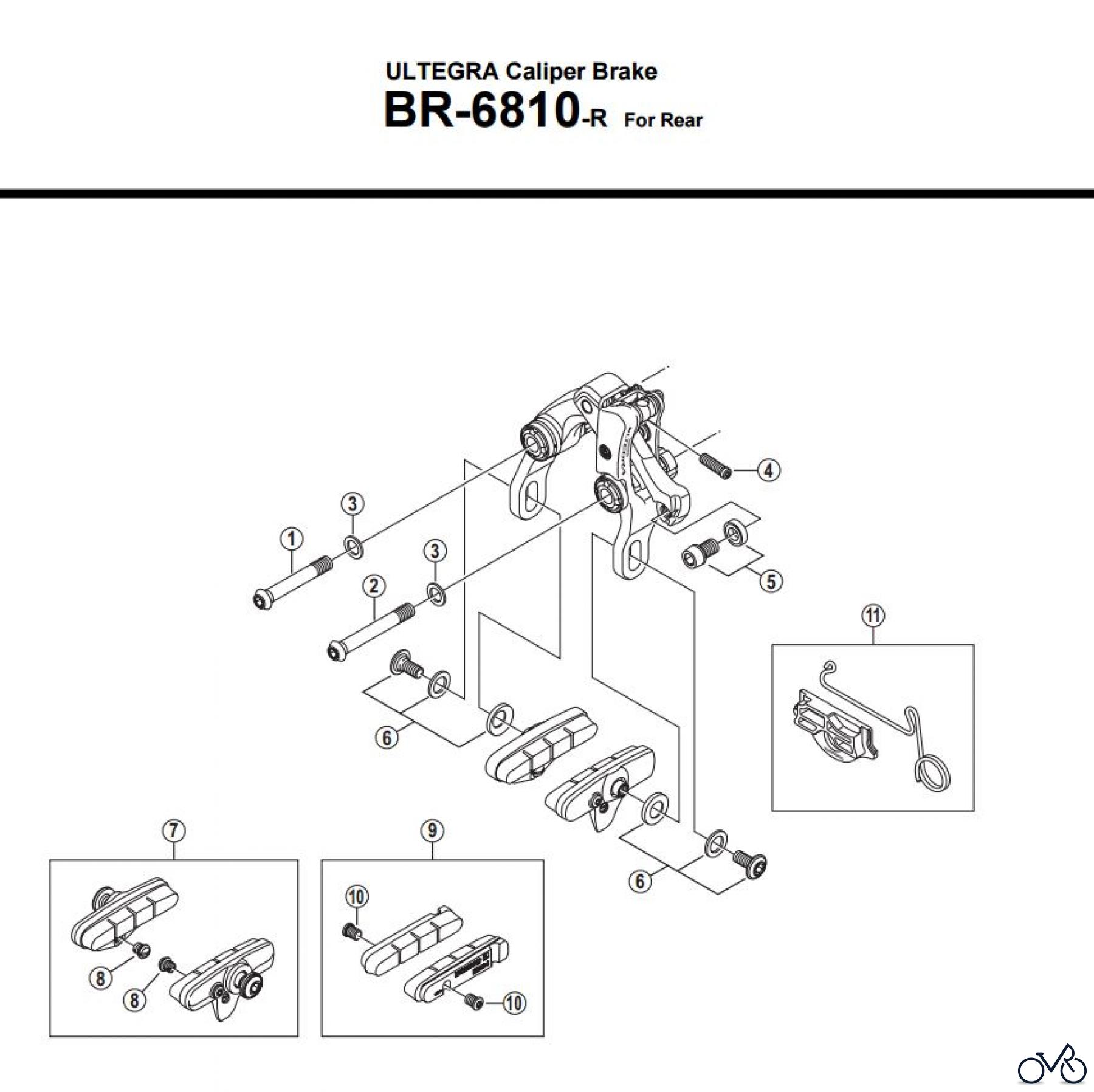 Shimano BR Brake - Bremse BR-6810-R -3601 ULTEGRA Caliper Brake