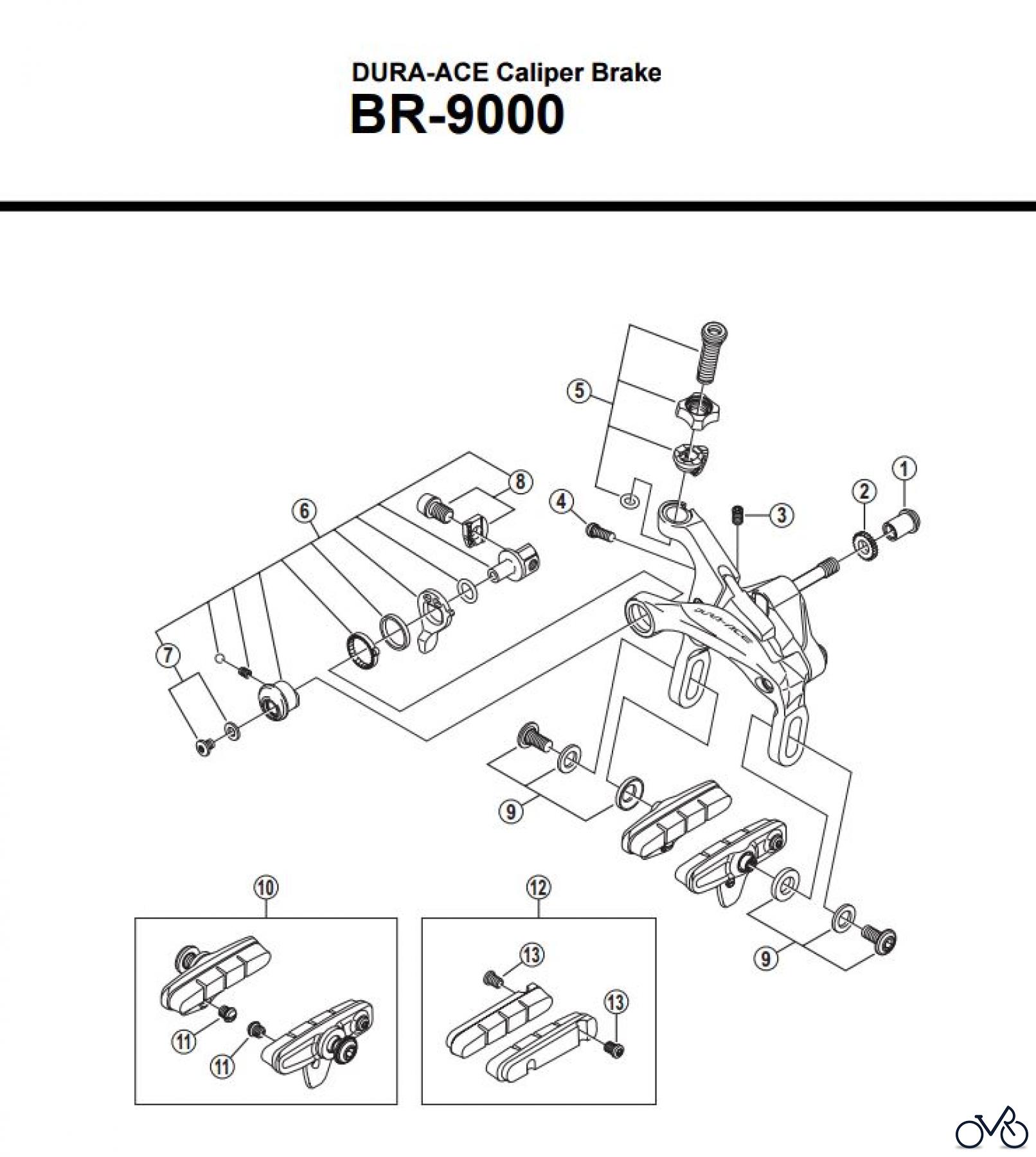 Shimano BR Brake - Bremse BR-9000 -3322 DURA-ACE Caliper Brake