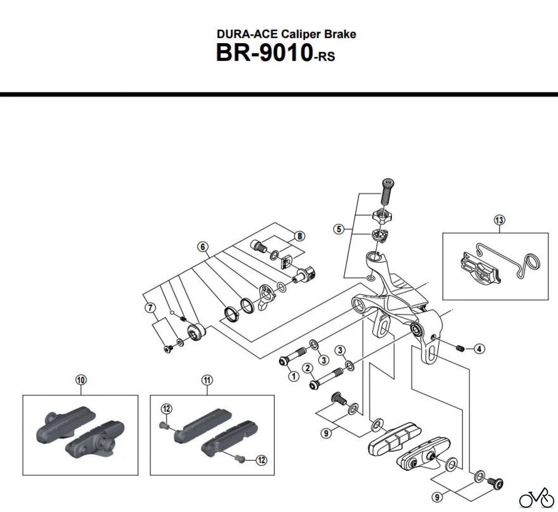 Shimano BR Brake - Bremse BR-9010RS -3740 DURA-ACE Caliper Brake