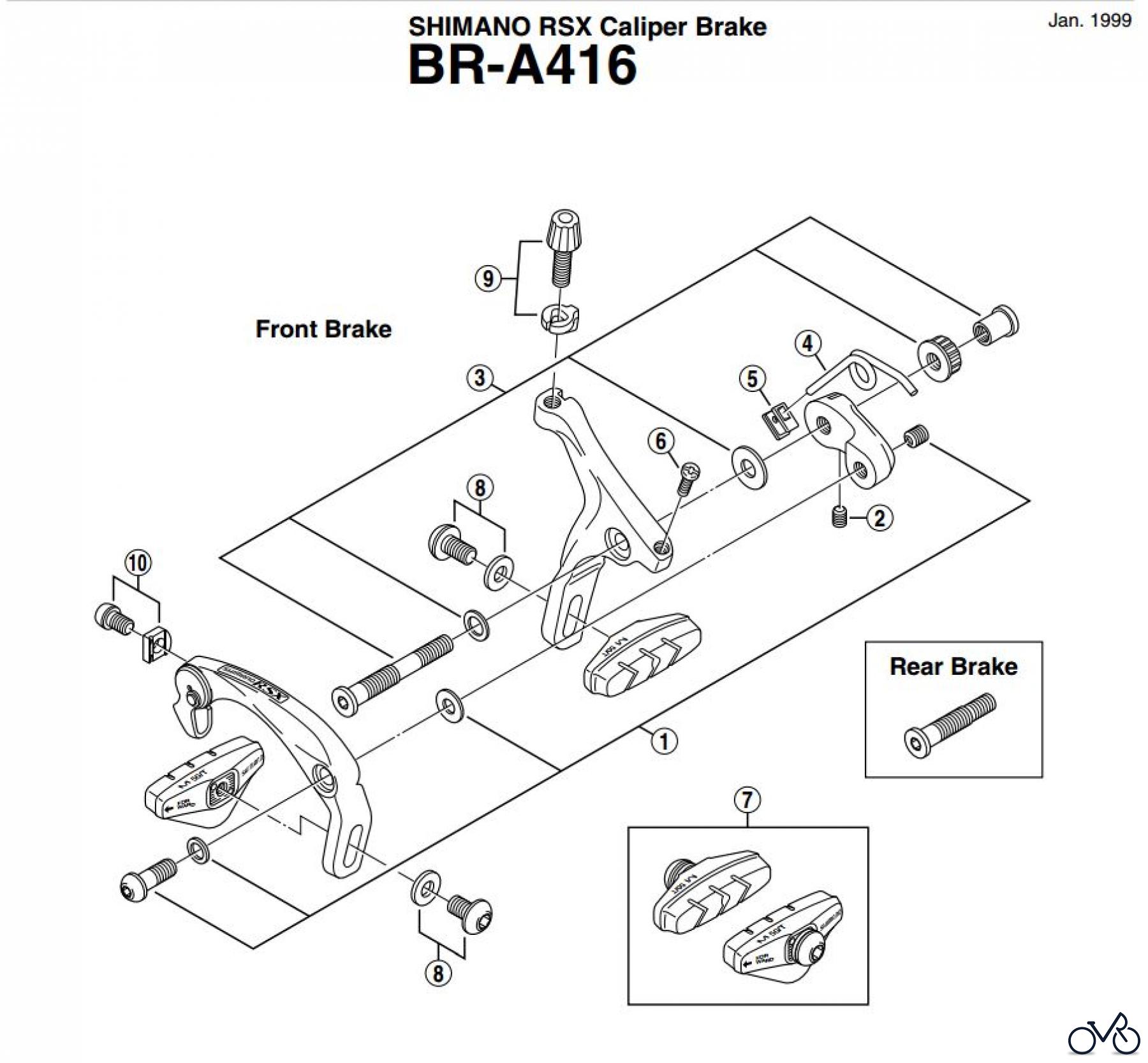 Shimano BR Brake - Bremse BR-A416 SHIMANO RSX Caliper Brake