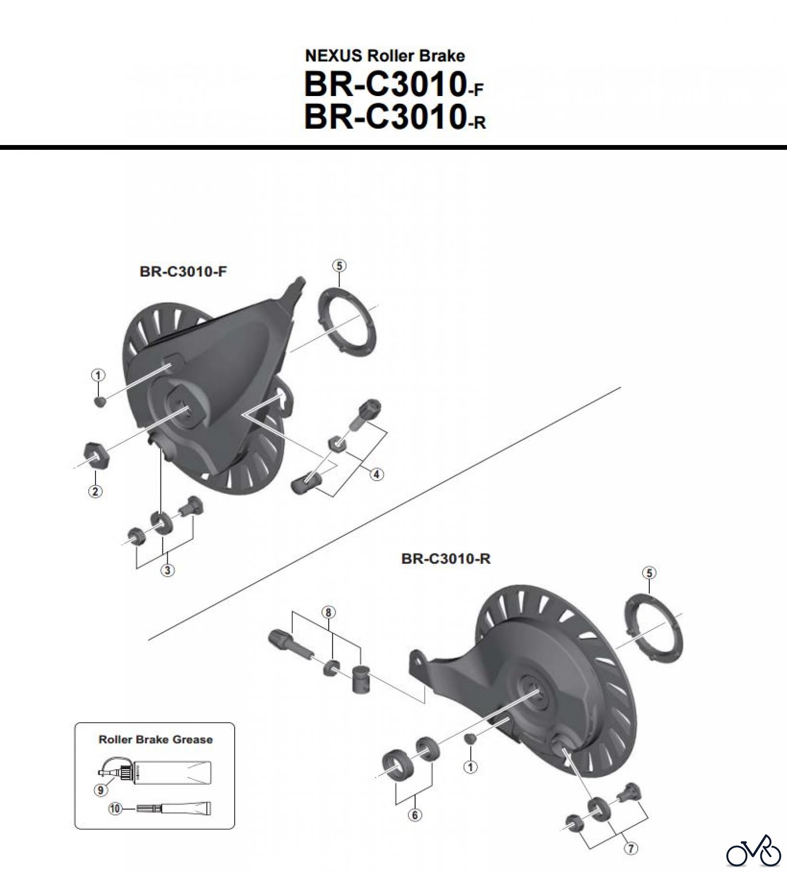 Shimano BR Brake - Bremse BR-C3010-F_R -3748 NEXUS Roller Brake