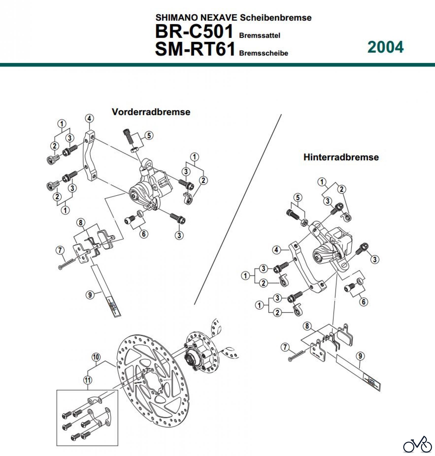 Shimano BR Brake - Bremse BR-C501 2004 SHIMANO NEXAVE Scheibenbremse