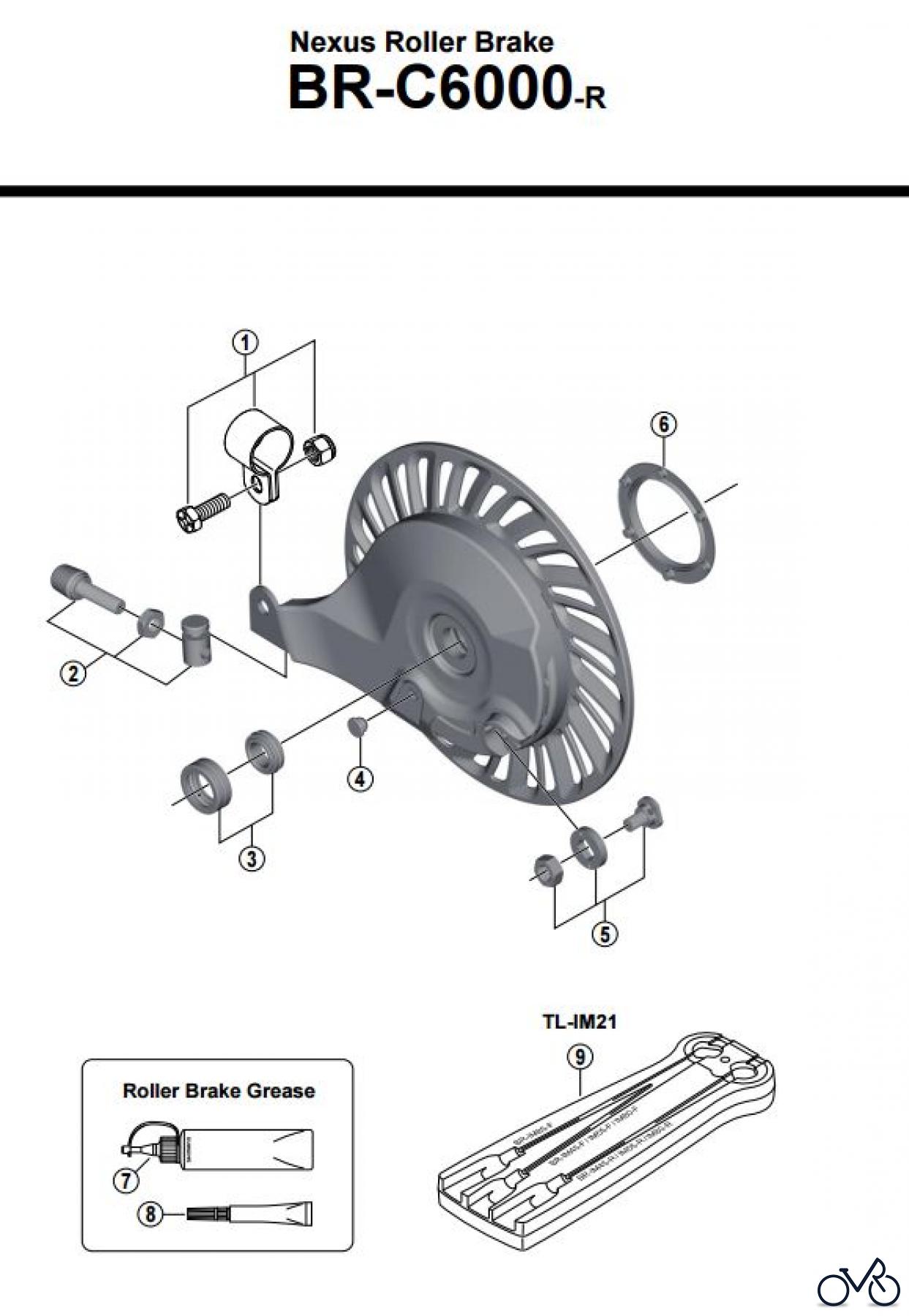 Shimano BR Brake - Bremse BR-C6000-R -3742 Nexus Roller Brake