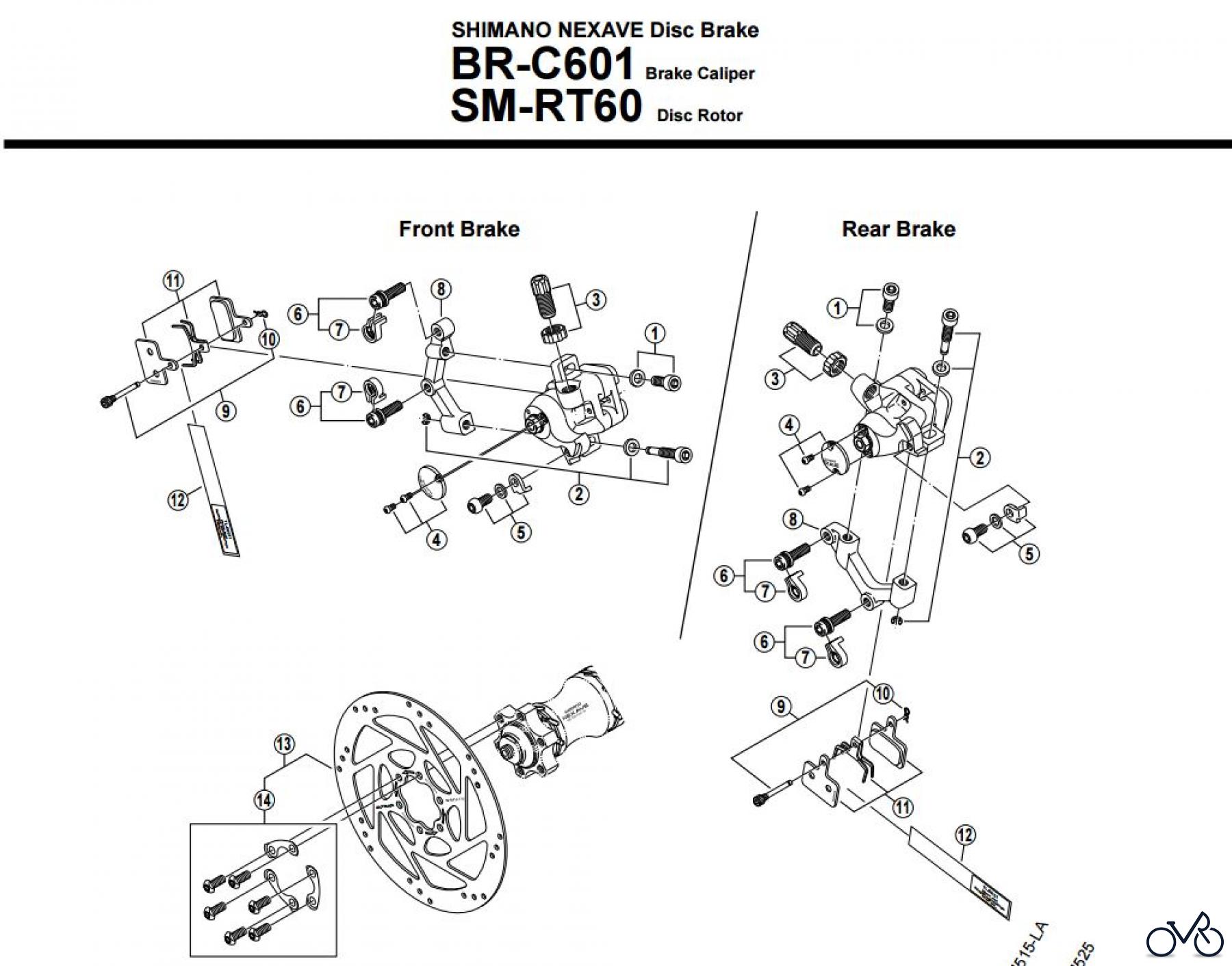 Shimano BR Brake - Bremse BR-C601 -2078A SHIMANO NEXAVE Disc Brake