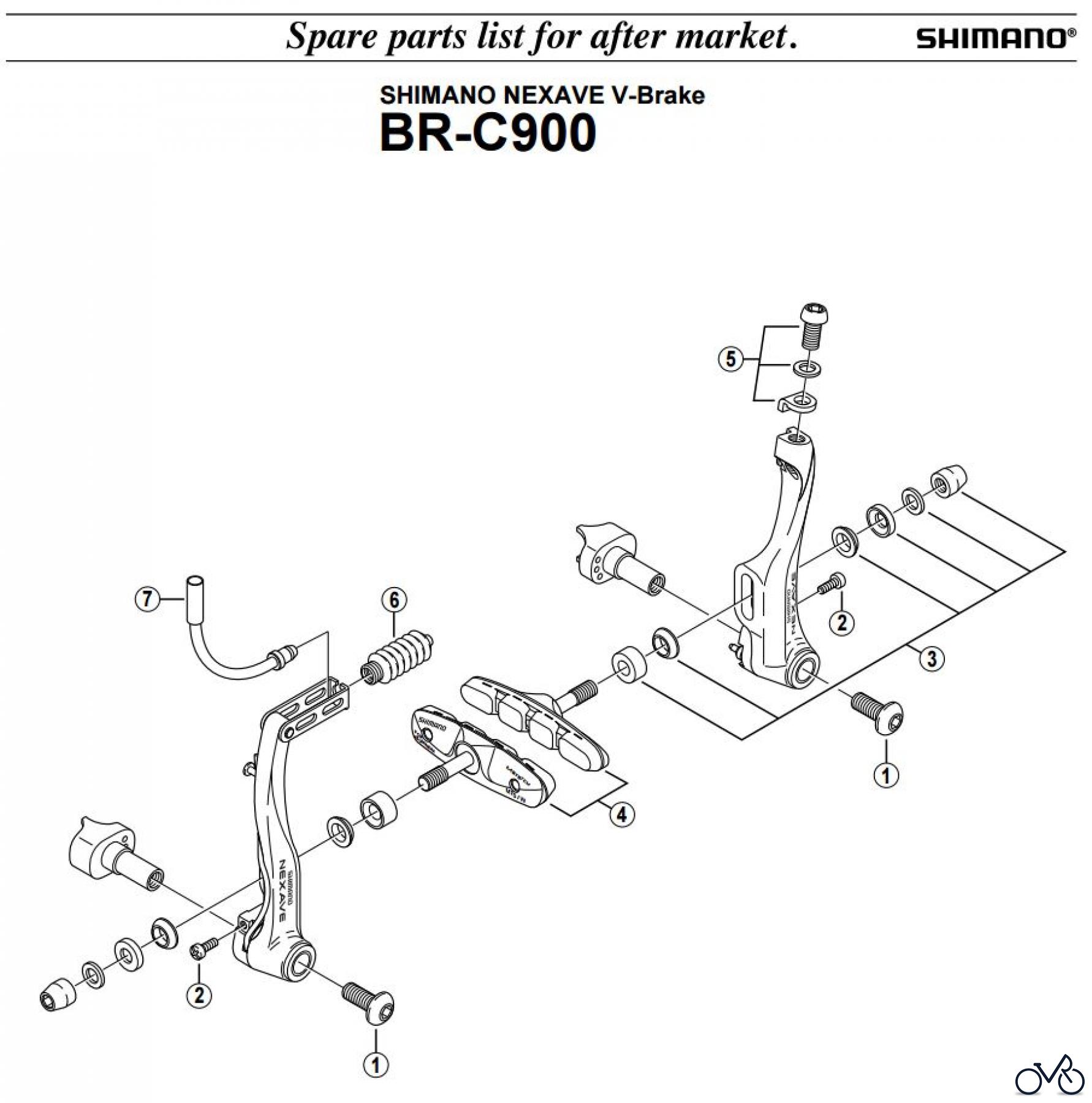 Shimano BR Brake - Bremse BR-C900 SHIMANO NEXAVE V-Brake