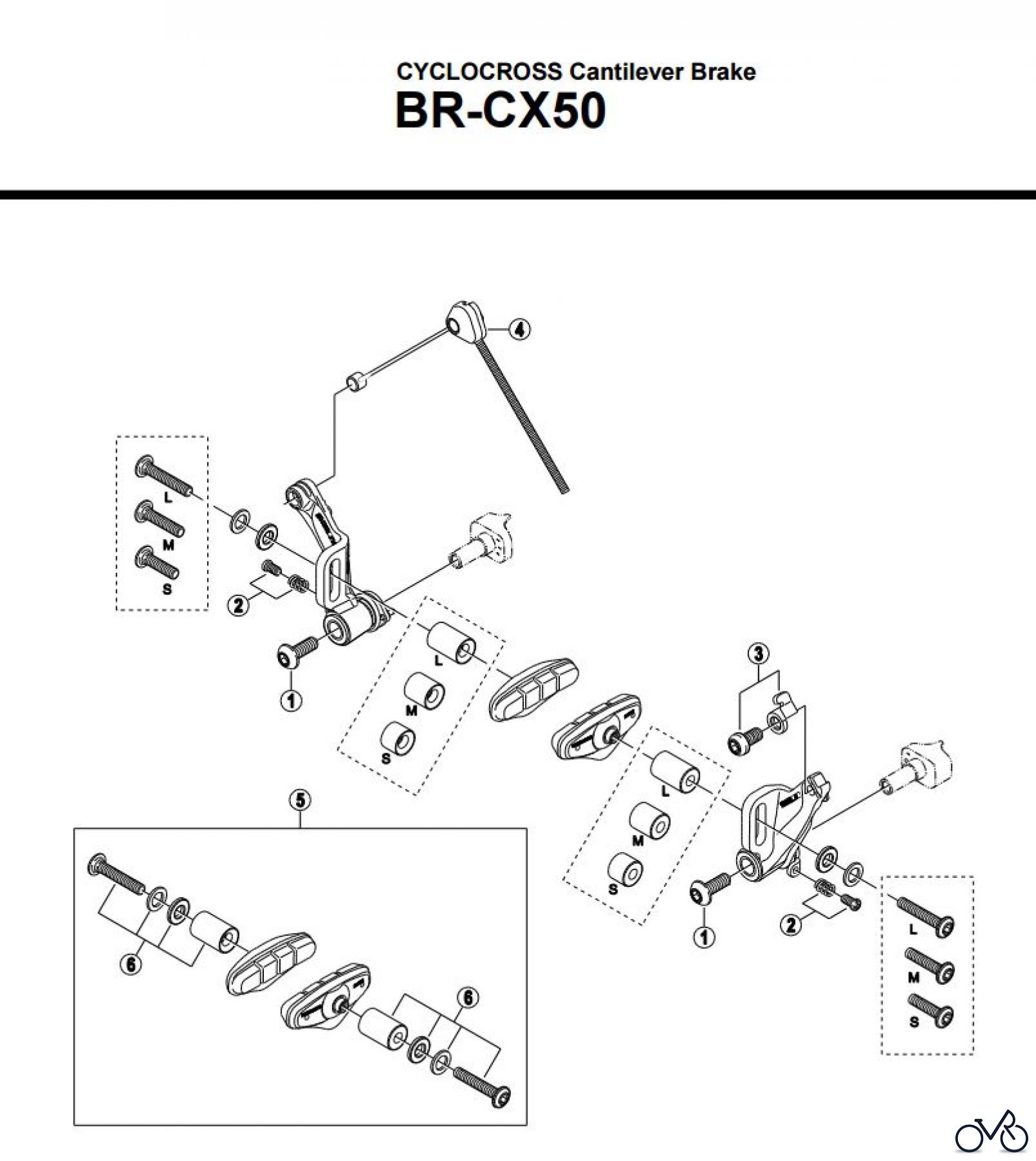 Shimano BR Brake - Bremse BR-CX50 -3222A CYCLOCROSS Cantilever Brake