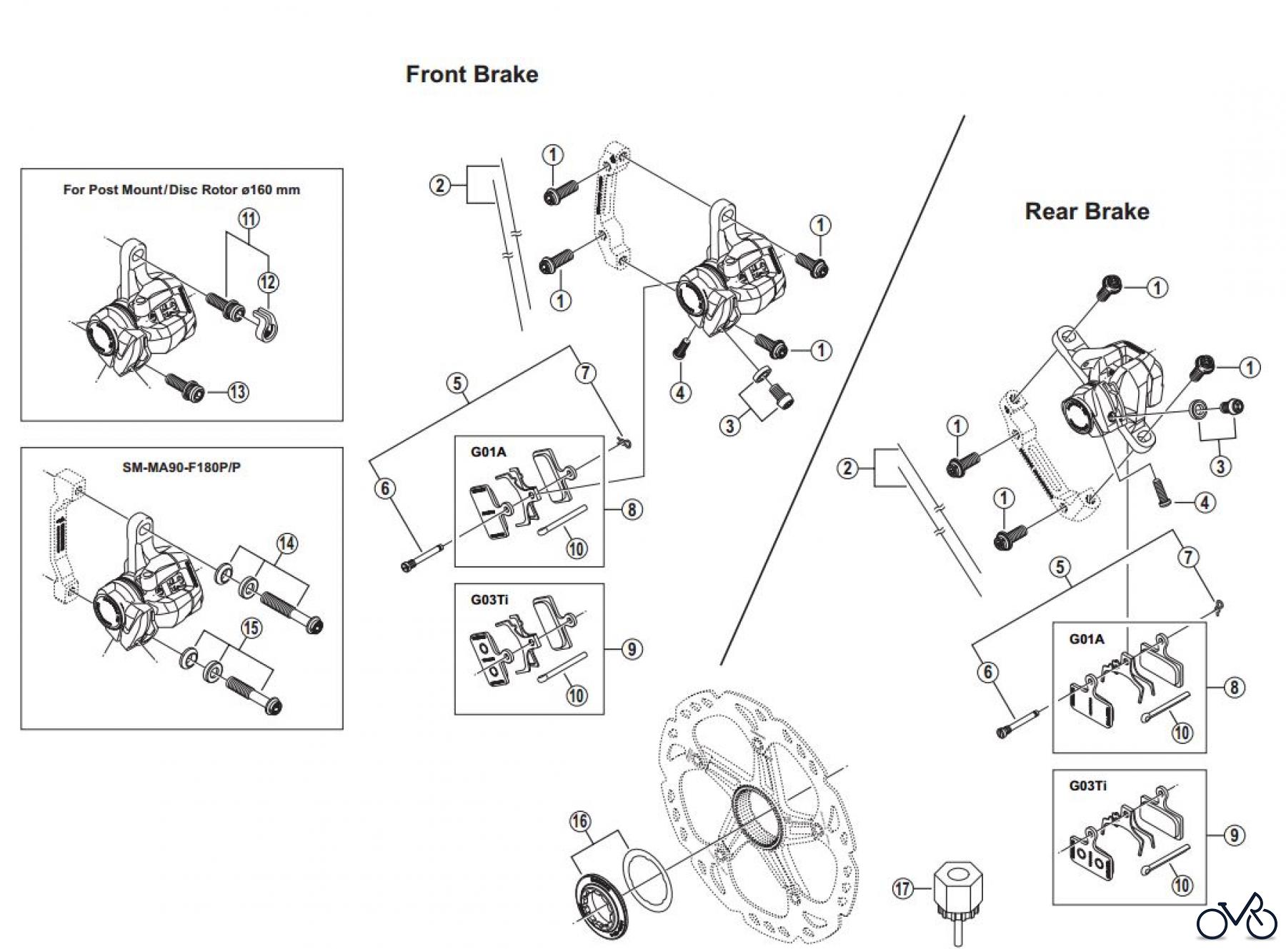 Shimano BR Brake - Bremse BR-CX75 -3355 Disc Brake