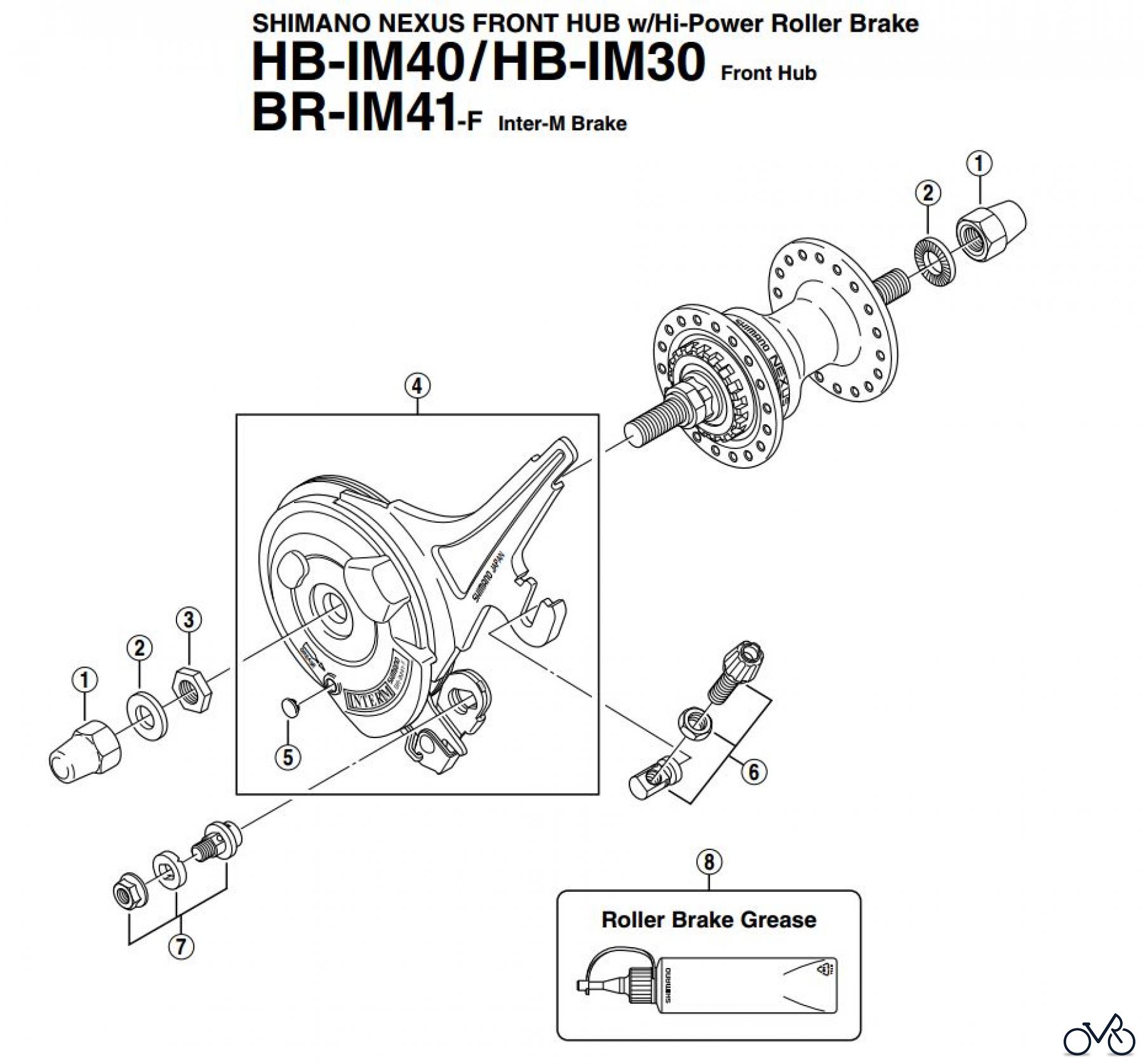 Shimano BR Brake - Bremse BR-IM41F -1562B SHIMANO NEXUS FRONT HUB