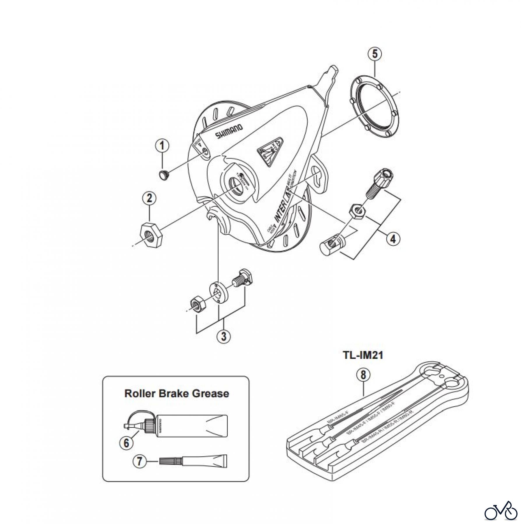 Shimano BR Brake - Bremse BR-IM45-F -3087 Roller Brake
