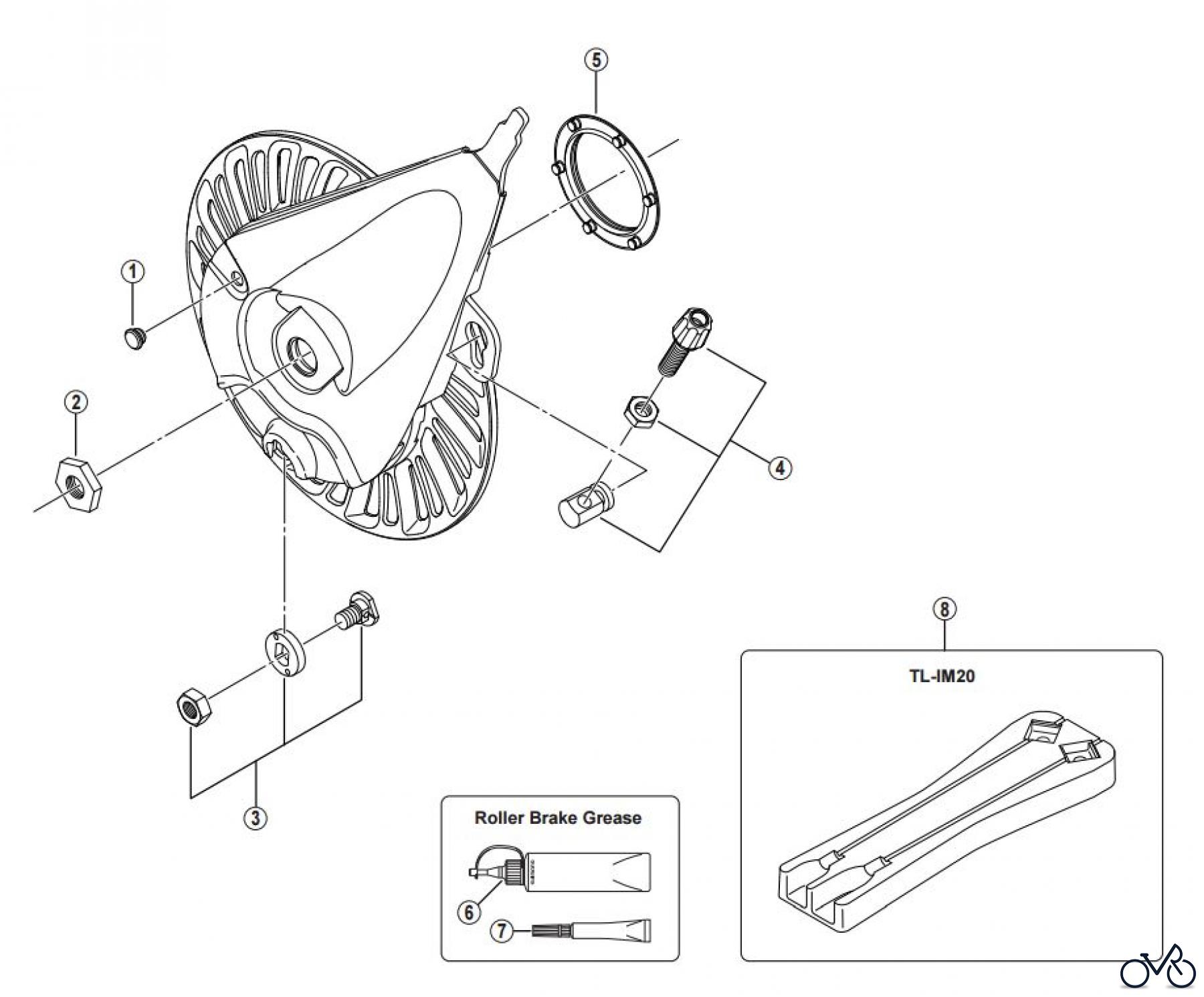 Shimano BR Brake - Bremse BR-IM80-F -2961 Roller Brake