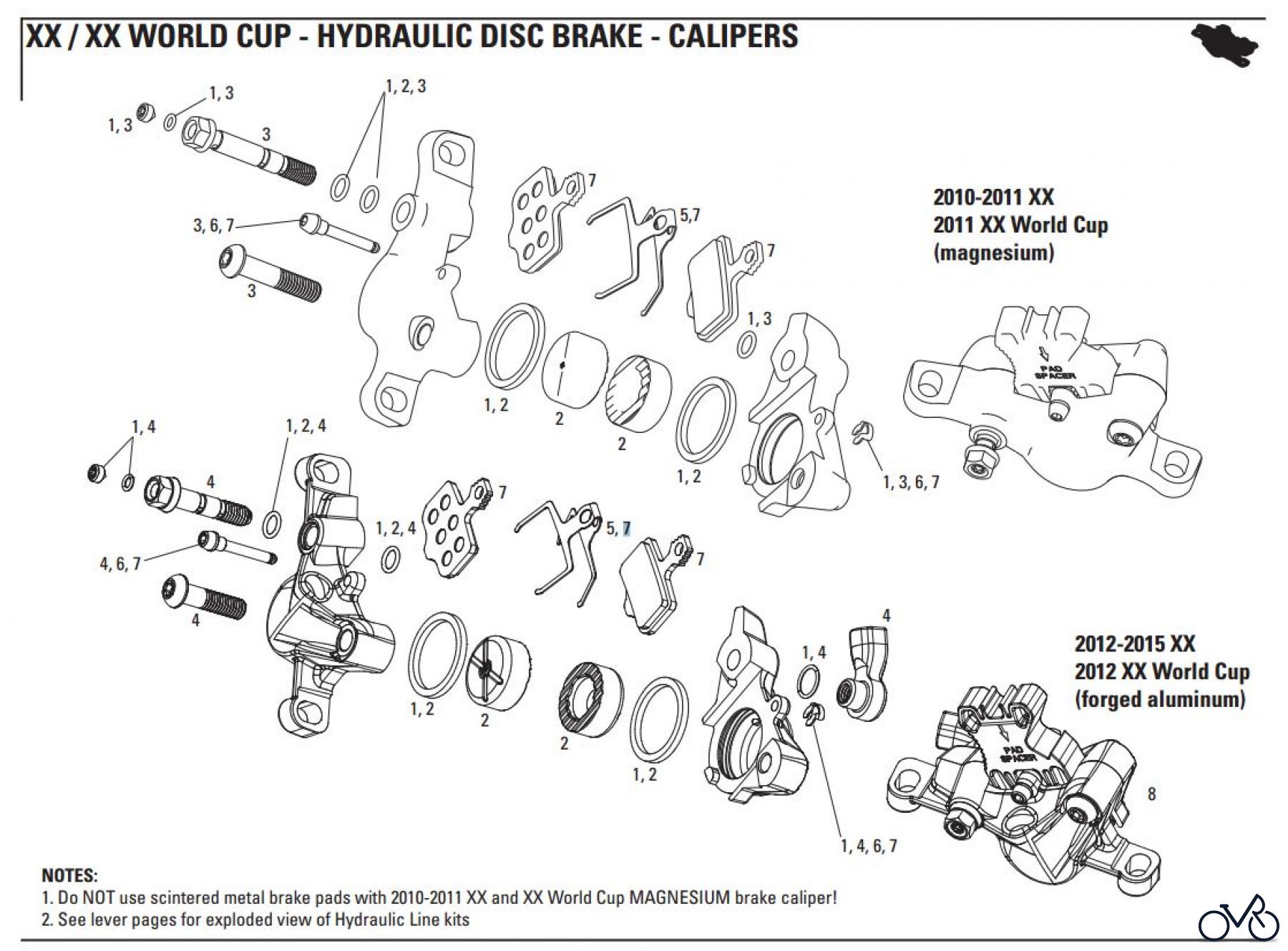 Sram Sram XX / XX WORLD CUP - HYDRAULIC DISC BRAKE - CALIPERS